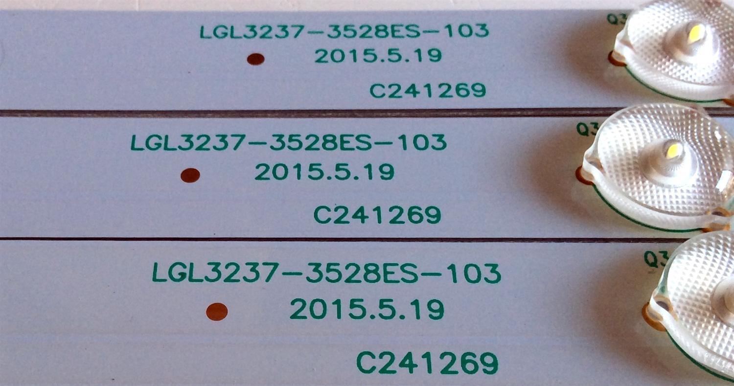 KIT DE LED´S PARA TV (3 PIEZAS) / AVERA LGL3237-3528ES-103 / C241269 / 151012-A0K30-WY-5108A-A / PANEL ST3151A04-8 / MODELO 32AER10 - Imagen 3