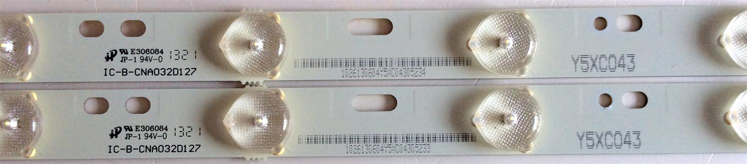KIT DE LED´S PARA TV (2 PIEZAS) / SCEPTRE IC-B-CNA032D127 / Y5XC043 / Y5XCO43 / E306084 / 1026130604Y5XC043 / 1026130604Y5XC04305233 / 1026130604Y5XC04305234 / PANEL CN32HB612 / MODELO X32 - Imagen 2