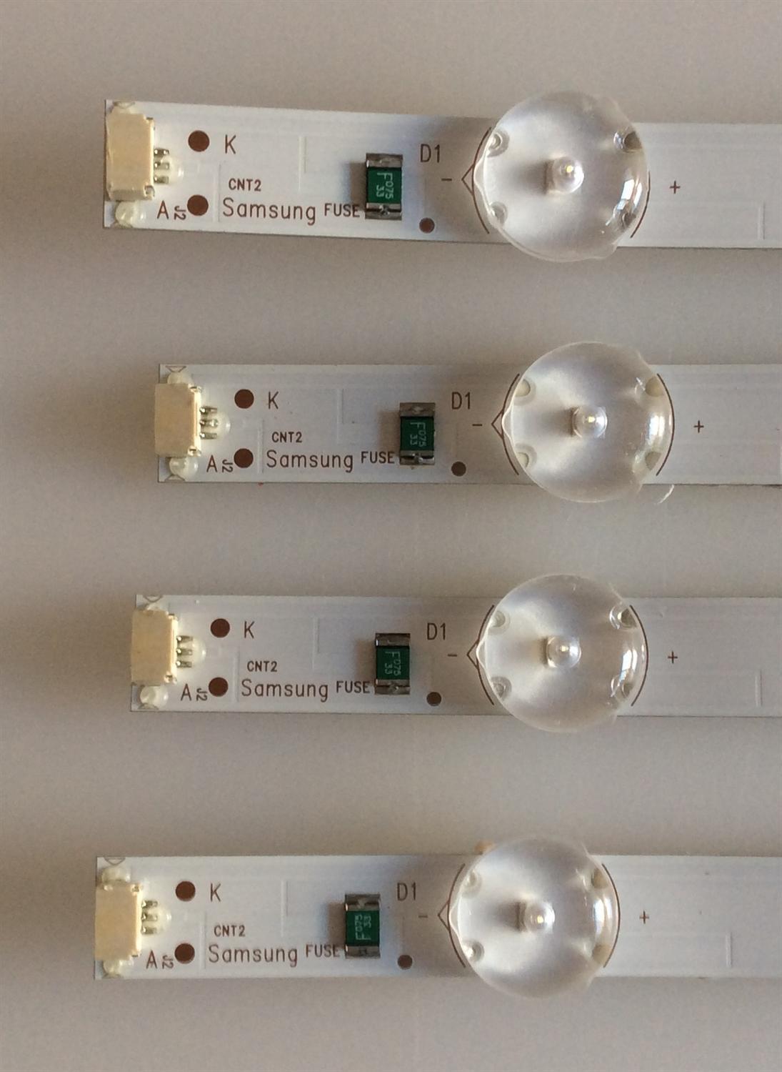 KIT DE LED´S PARA TV SAMSUNG (4 PIEZAS) / GC43D08-ZC22AG-20 / GC430M26 / 344761000385000 / 190428AC07 / 70401-00606 / E22/E/59 / PANEL HV430QUB-N1A / MODELO UN43NU6950FXZA BZ01 - Imagen 2