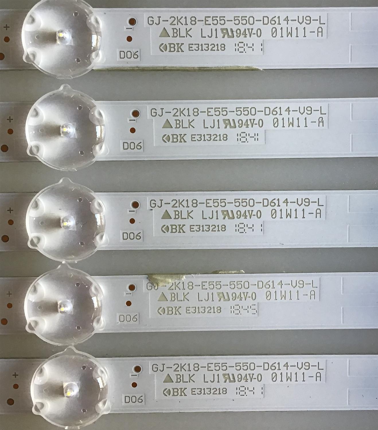 KIT DE LED'S PARA TV VIZIO (12 PIEZAS) / GJ-2K18-E55-550-D614-V9 / GJ-2K18-E55-550-D614-V9-R / GJ-2K18-E55-550-D614-V9-L / PANEL TPT550U1-QVN05.U / MODELO E55-F1 LTMWWUMU - Imagen 2
