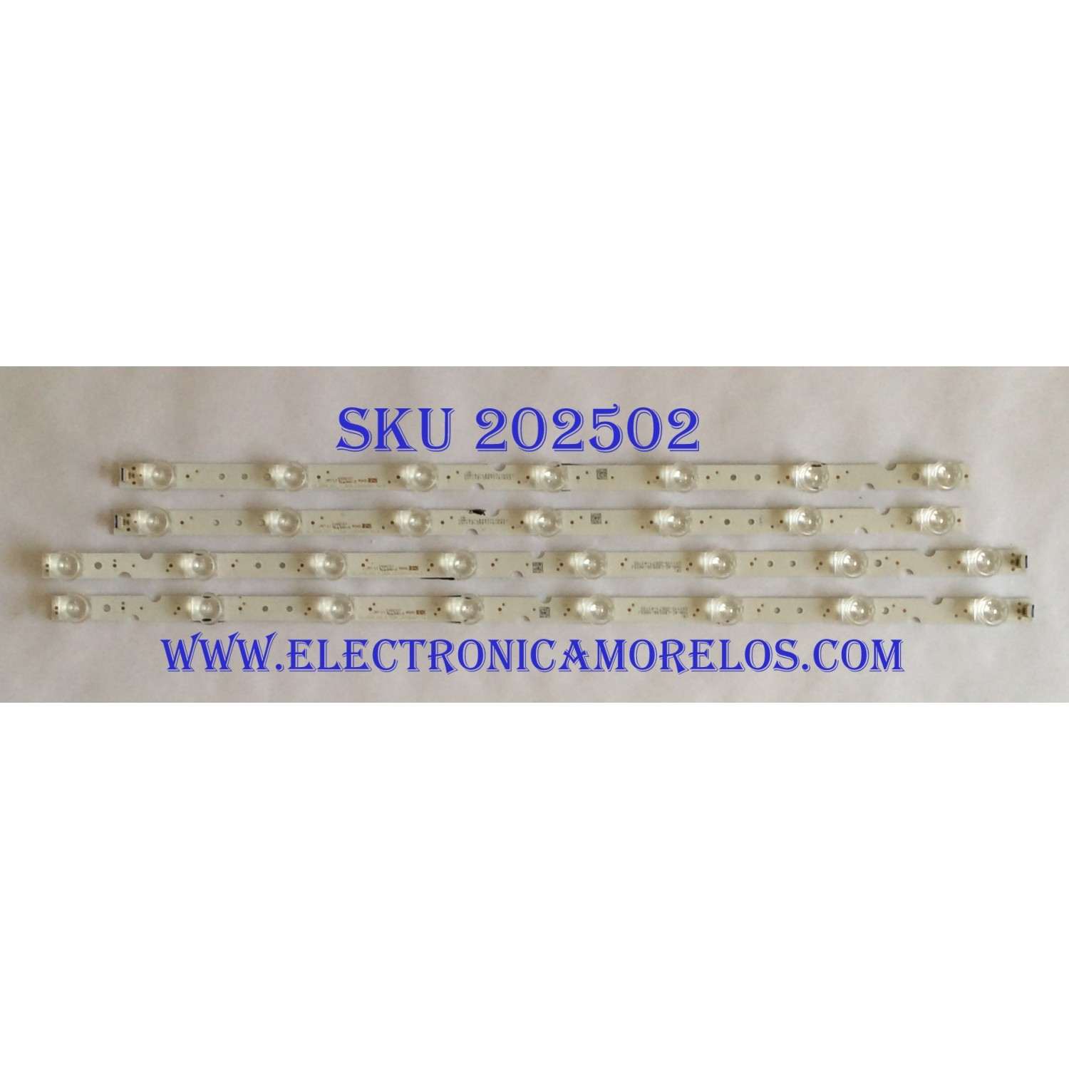 KIT DE LED`S PARA TV (4 PIEZAS) / TCL LB5507 / LB5508 / TCL YHA-4C-.LB5507-YH03J / YHA-4C-LB5508-YH03J / LX20180607 / E496757 / TCL_55D6_2X7_L_3030_LX20180607_Ver.5  / TCL_55D6_2X8_R_3030_LX20180607_Ver.5 / 