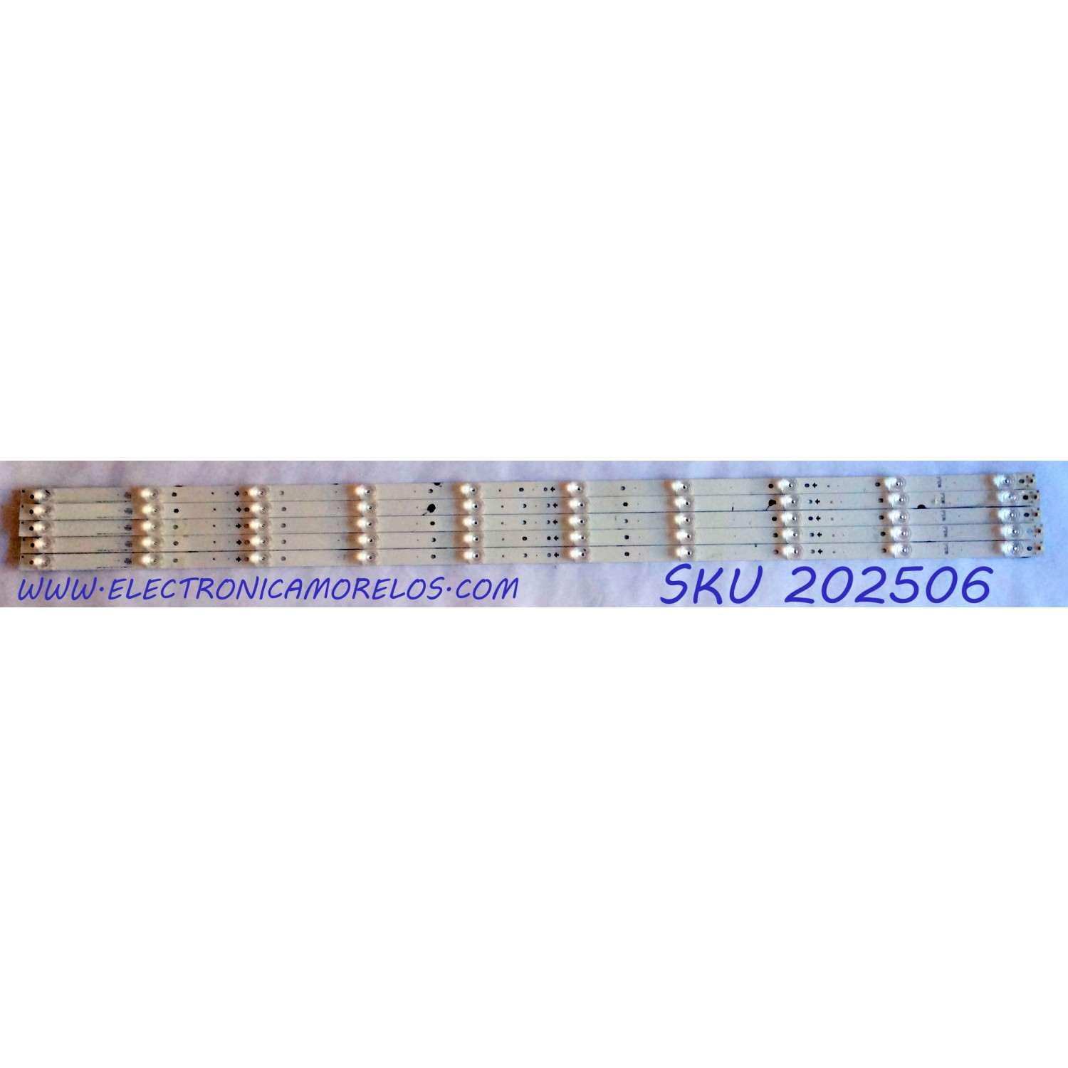 KIT DE LED'S PARA TV (5 PIEZAS) / SHARP 1187274 / L2_E5_BUM_S10_1_R1.0_S18_170_LM41-00604A  / E166702 / LM41-00604A / PANEL HD550S1U51-T0L1\S2\GM\ROH / MODELO LC-55Q620U / MIDEN 1.6 METROS
