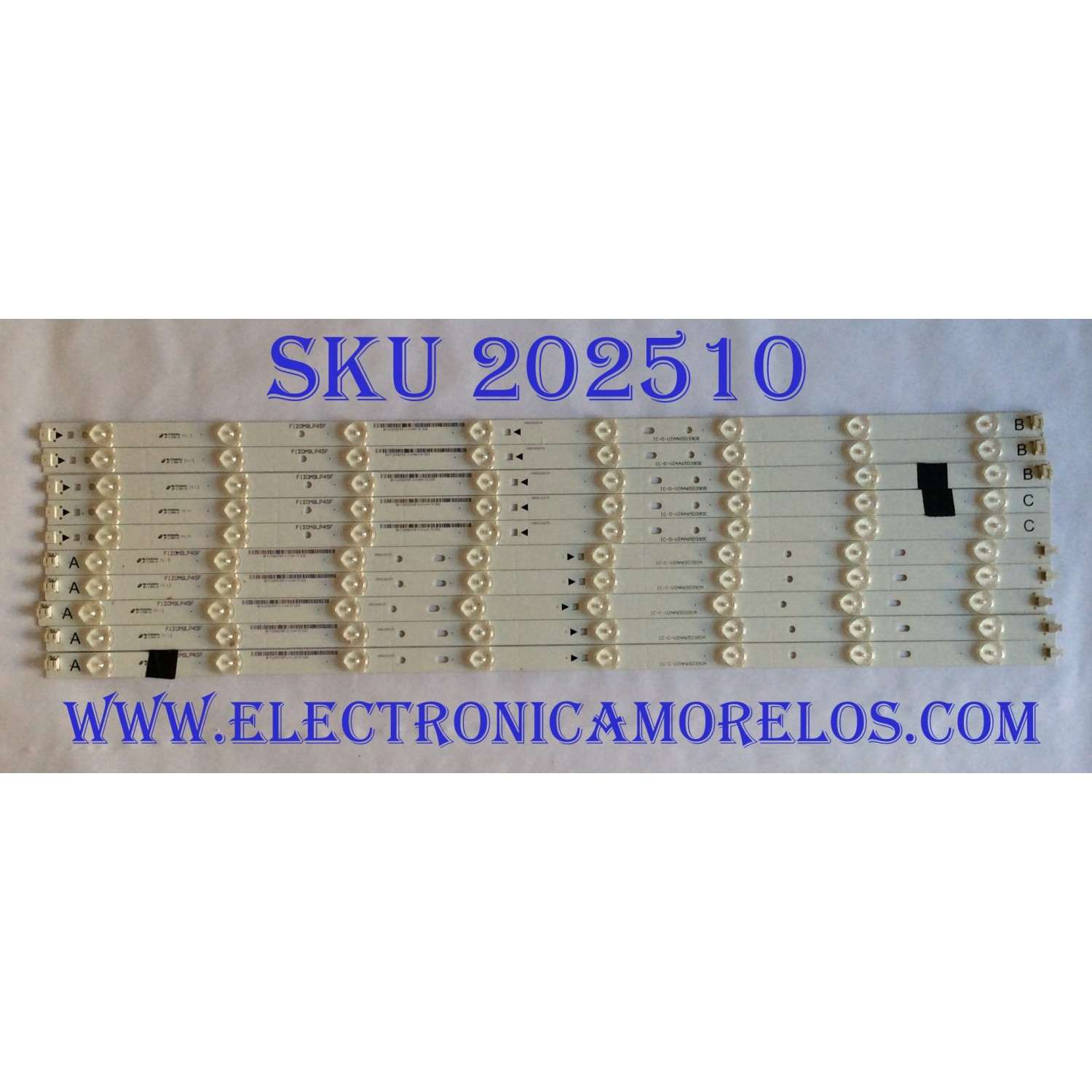 KIT DE LED`S PARA TV ((INCOMPLETO SOLO 10 PIEZAS)) / JVC IC-C-VZAA65D390A / IC-D-VZAA65D390C / IC-D-VZAA65D390B / F120M9LP45F / E306084 / 098101022173 / 098101022174 / BR-F120M9LP45F-2-4-L11-75 / 098101022175 / PANEL T650HVN05.0 / MODELO EM65FTR