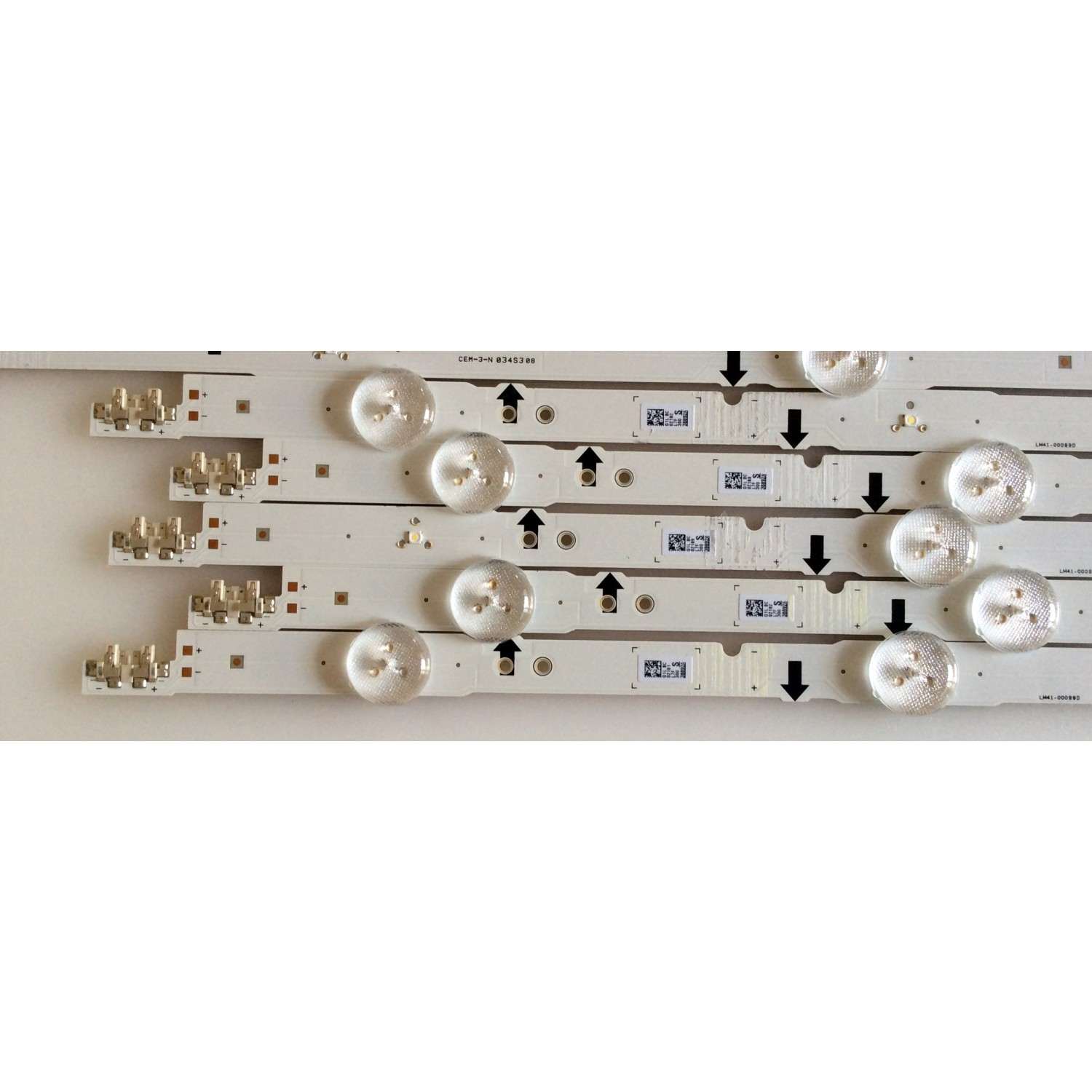 KIT DE LED`S PARA TV (INCOMPLETO SOLO 10 PIEZAS) / SAMSUNG BN96-38891A / BN96-38892A / LM41-00099E / LM41-00099D / 2014SVS48F / 13119NHF / PANEL CY-GH048BGLV6H / MODELOS LH48RMD / UA48H5500 / UN48H5500 / UE48H5570 / HG48AC695 / MAS MODELOS EN DESCRIPCION - Imagen 4