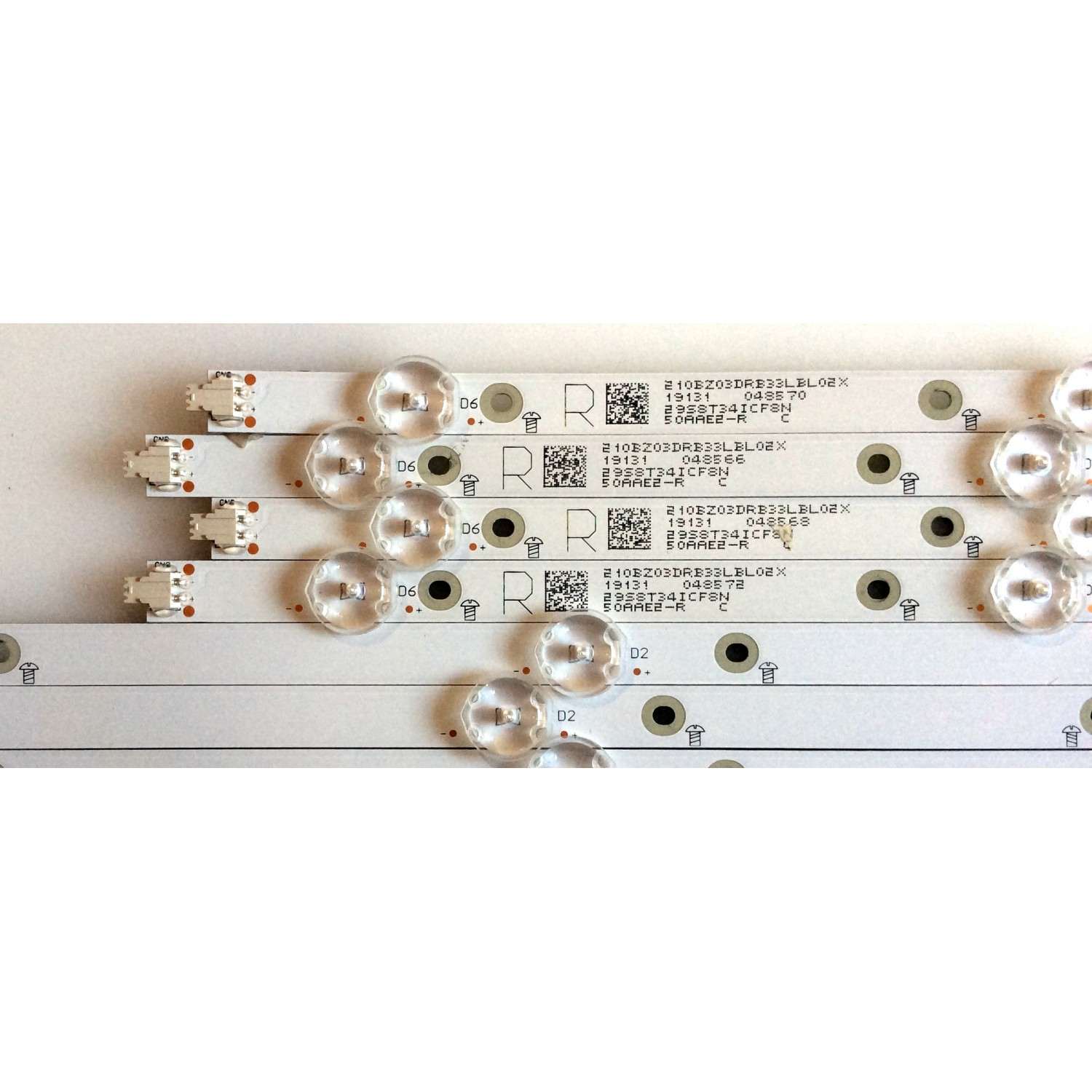 KIT DE LEDS ORIGINAL PARA TV INSIGNIA 8 PIEZAS / NUMERO DE PARTE GJBBY504X8ABL2 / LB-PM3030-GJBBY504X8ABL2-L-T /GJBBY504X8ABL2-R-T /LB-PM3030-GJBBY504X8ABL2-L-Y/ LB-PM3030-GJBBY504X8ABL2-R-Y /PANEL TPT500B5 -U1T01D/ MODELO NS-50DF710NA19 / NS-50DF711SE21 - Imagen 2