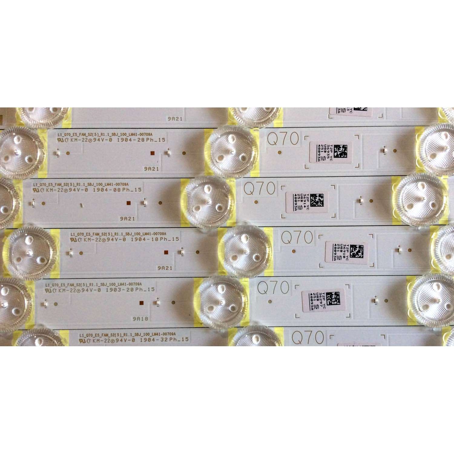 KIT DE LED`S PARA TV (20 PIEZAS) / SAMSUNG BN96-48093A / LM41-00709A / 48093A / E306084 / BN96-48274A / (CT181101) / Q70-55S-10EA / PANEL CY-TR055FLLV3H / MODELO QN55Q70RAFXZA FA01 - Imagen 5