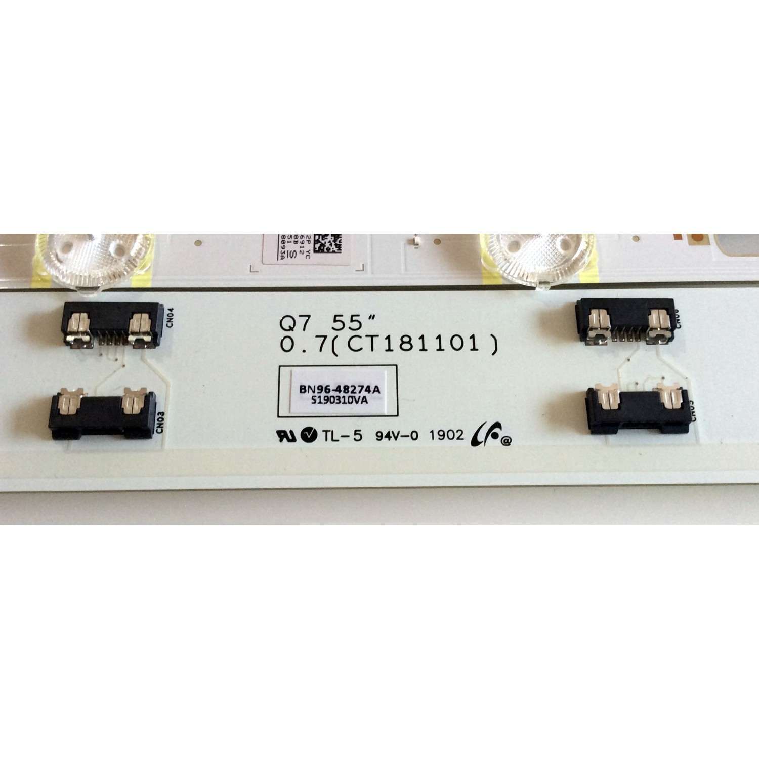 KIT DE LED`S PARA TV (20 PIEZAS) / SAMSUNG BN96-48093A / LM41-00709A / 48093A / E306084 / BN96-48274A / (CT181101) / Q70-55S-10EA / PANEL CY-TR055FLLV3H / MODELO QN55Q70RAFXZA FA01 - Imagen 3