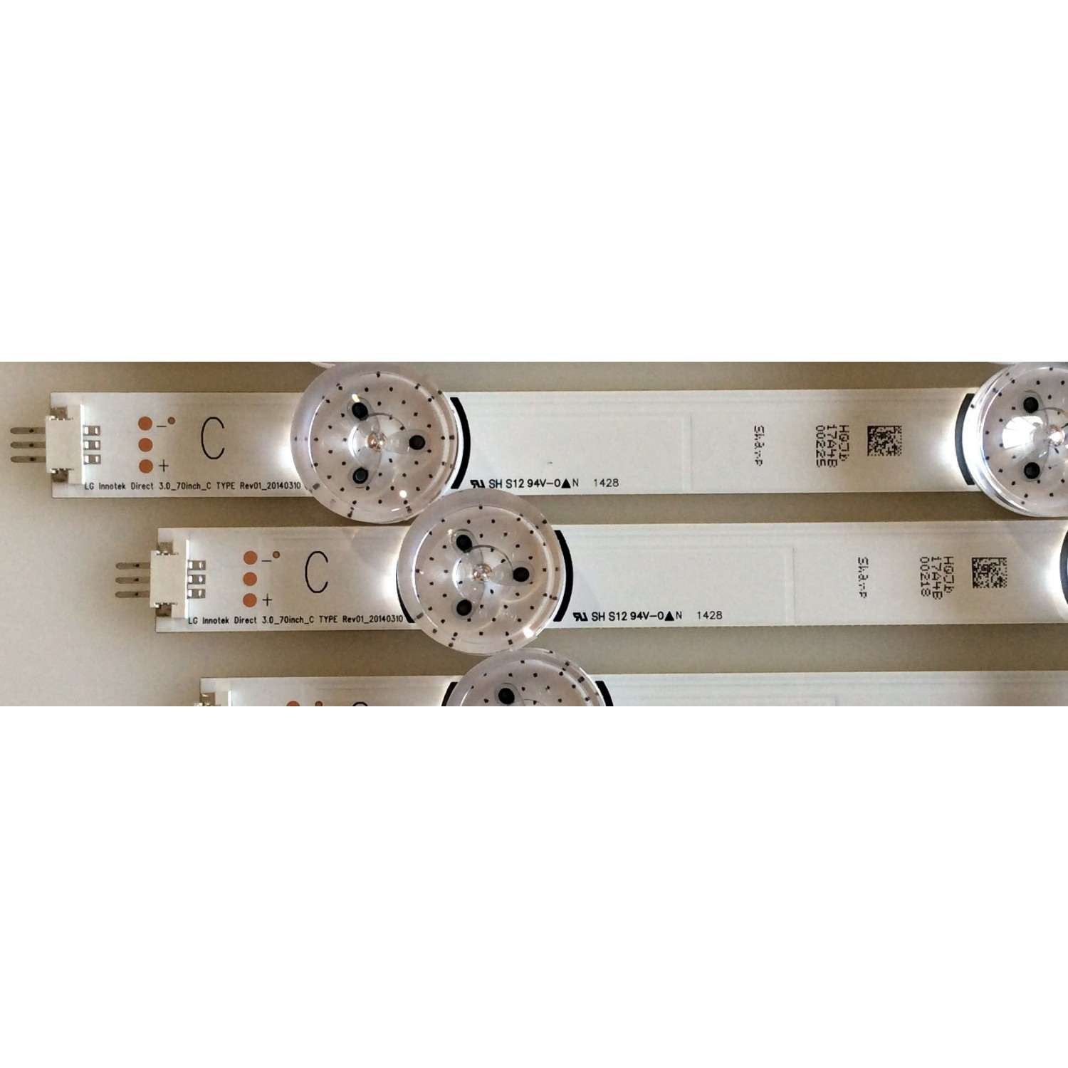 KIT DE LEDS PARA TV LG 24 PIEZAS / NUMERO DE PARTE LG Innotek Direct 3.0_70inch_A TYPE Rev01_20140310 / LG Innotek Direct 3.0_70inch_B TYPE Rev01_20140310 / LG Innotek Direct 3.0_70inch_C TYPE Rev01_20140310 / PANEL HC700CUF-VHHD1 / MODELO 70LB7100-UC - Imagen 5