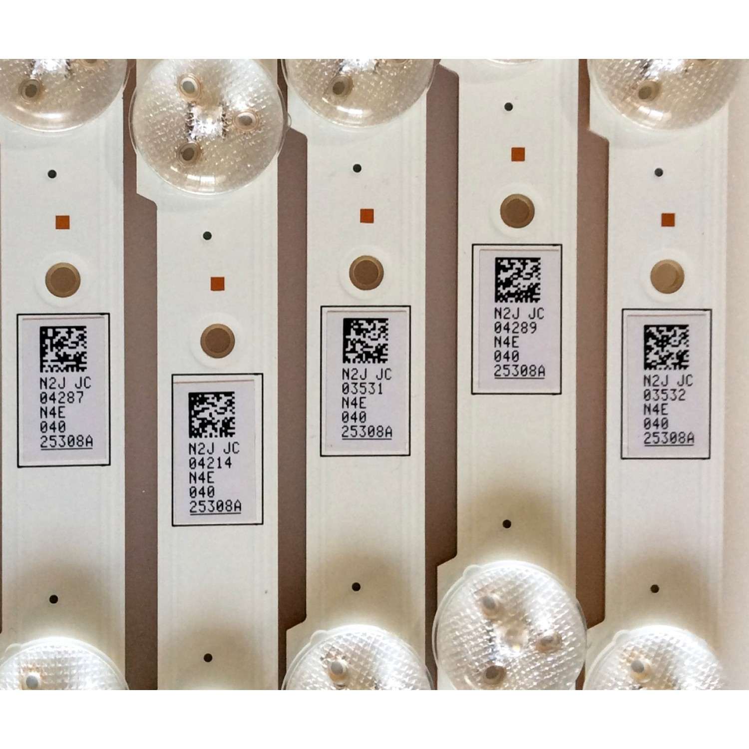 KIT DE LEDS PARA TV SONY (( INCOMPLETO 14 PIEZAS, ORIGINALMENTE CONSTA DE 16 PIEZAS )) / NUMERO DE PARTE 60526216-2525-0117 / PANEL V750DK1-QS3 / MODELO XBR-75Z9D / XBR75Z9D - Imagen 2