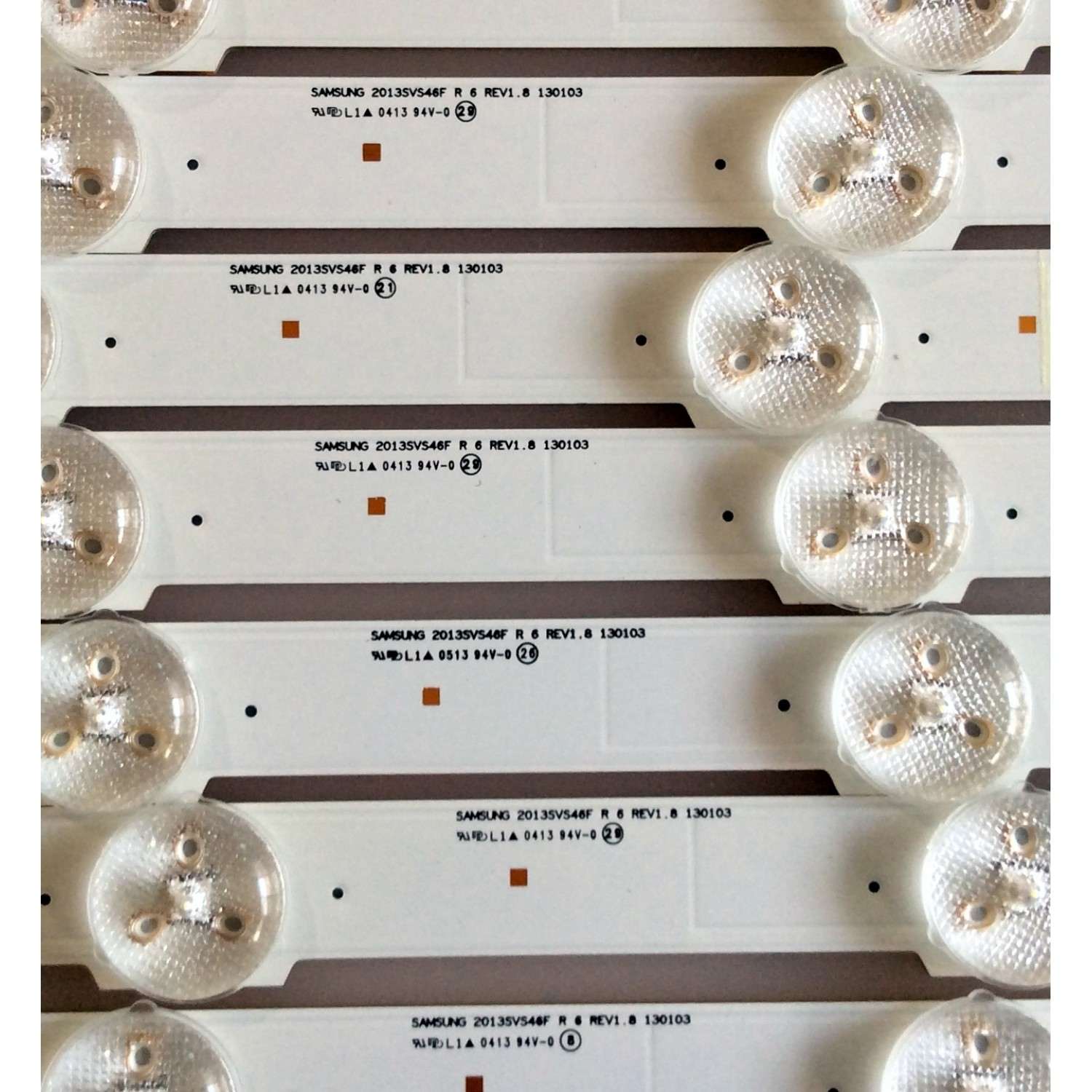 KIT DE LEDS PARA TV SONY (( INCOMPLETO 14 PIEZAS, ORIGINALMENTE CONSTA DE 16 PIEZAS )) / NUMERO DE PARTE 60526216-2525-0117 / PANEL V750DK1-QS3 / MODELO XBR-75Z9D / XBR75Z9D - Imagen 3