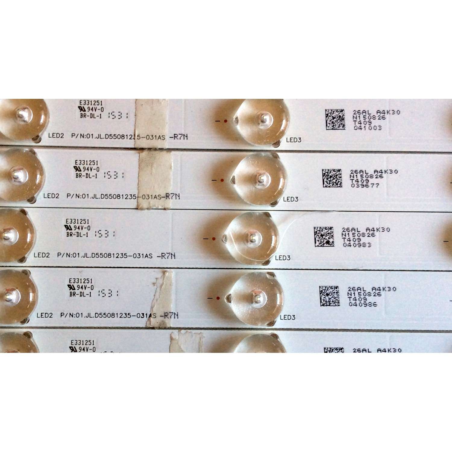 KIT DE LED`S PARA TV (12 PIEZAS) / RCA 01.JL.D55081235-031AS-R7N / JL.D55081235-031AS / E331251 / N150826 / PANEL LSC550FJ06-12V / MODELO LED55G65RQ - Imagen 2