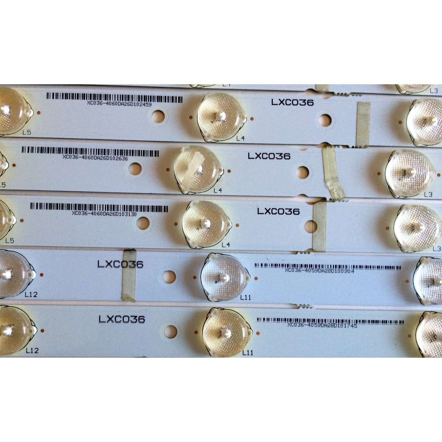 KIT DE LED`S PARA TV (10 PIEZAS) / VIZIO IC-B-CNA050D136L / IC-A-CNA050D136R / CNA050D136R / XC036-4059DA2 / LXC036 / LXCO36 / E306084 PANEL T500HV01.0 / D500D3-GW50-C0X / MODELO ELEFW502 - Imagen 3