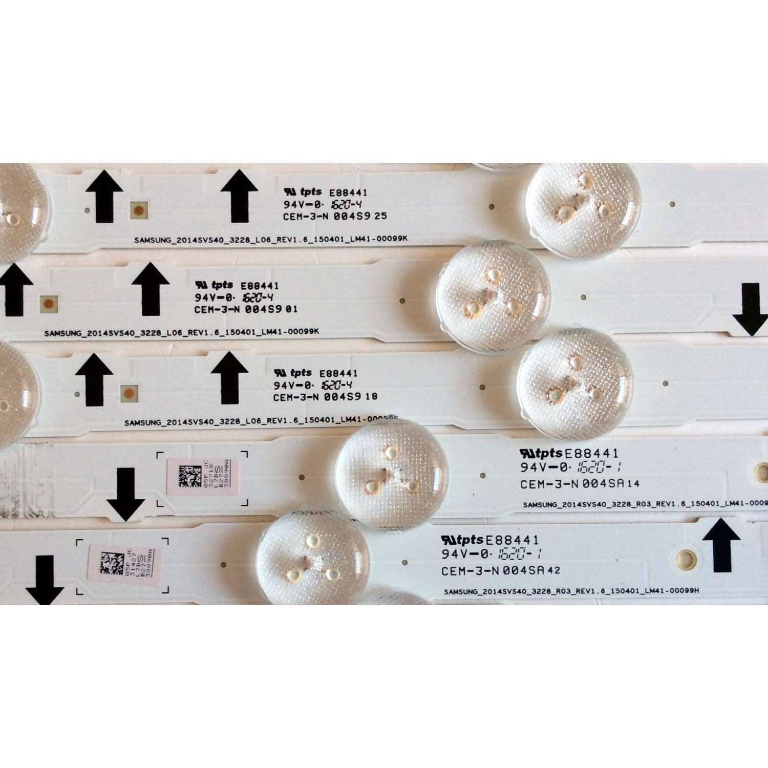 KIT DE LED`S PARA TV (10 PIEZAS) / SAMSUNG BN96-38889A / BN96-38890A / LM41-00099H / LM41-00099K / 30417A / BN41-02172A / 2014SVS40 / PANEL´S CY-GH040BGLVPH / CY-GH040BGLV6H / CY-GH040BGLVVH / CY-GH040BGLVXH / TODOS LOS MODELOS COMPATIBLES EN DESCRIPCIÓN - Imagen 6