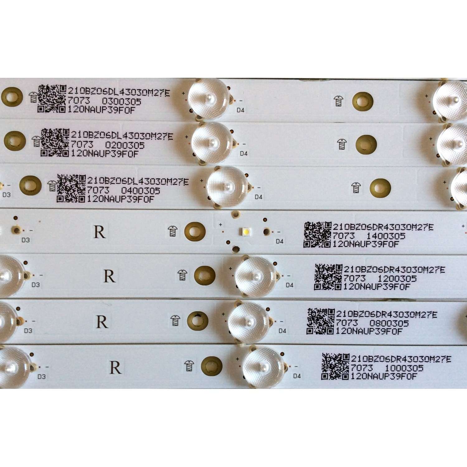 KIT DE LEDS ORIGINAL PARA TV INSIGNIA 14 PIEZAS / NUMERO DE PARTE LBM550P0601 / LBM550P0601-JM-3 / LBM550P0601-JN-4 / 115NAUP39F0F / 210BZ06DL43030M27E / 210BZ06DR43030M27E / PANEL TPT550U1-QVN05.U / MODELO NS-55DR710NA17 / NS-55DR710NA17 REV:C - Imagen 2