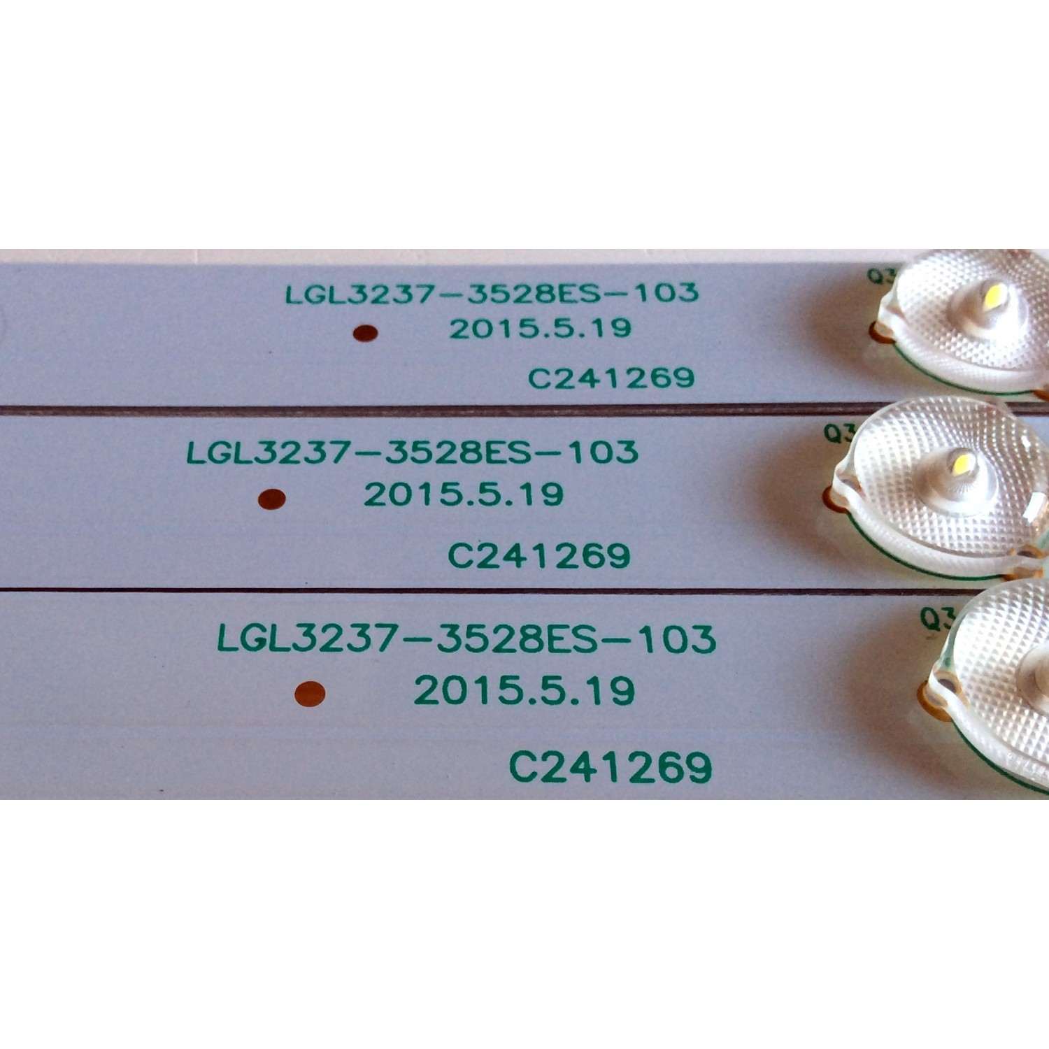 KIT DE LED´S PARA TV (3 PIEZAS) / AVERA LGL3237-3528ES-103 / C241269 / 151012-A0K30-WY-5108A-A / PANEL ST3151A04-8 / MODELO 32AER10 - Imagen 3