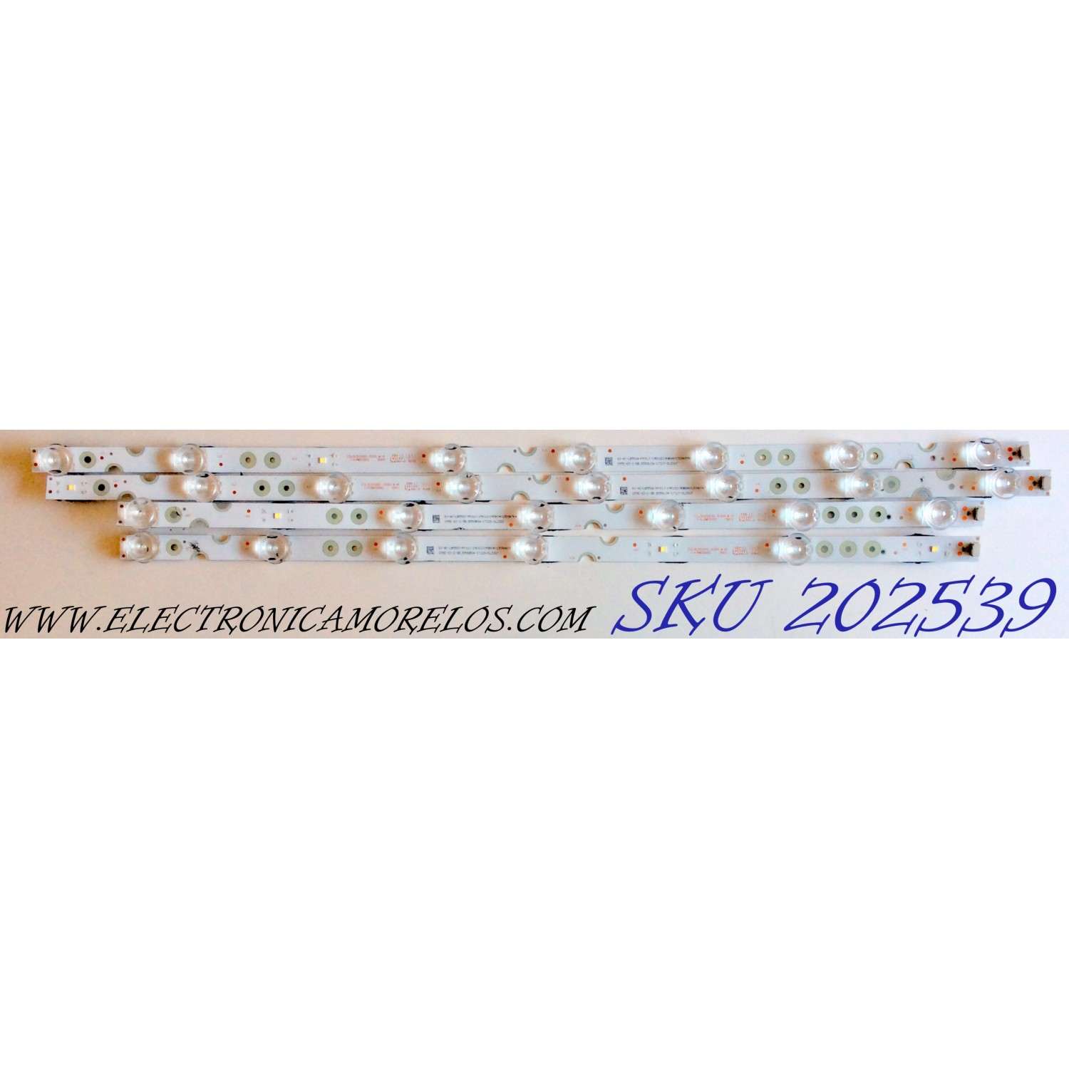 KIT DE LED´S PARA TV (4 PIEZAS) / TCL 180912 / 1.14.HBMD550003 / 1.14.HBMD550002 / 4C-LB5507-PF01J / 4C-LB5508-PF01J / 095E-G3-2-SB.D550L04-17327-SL2007 / SB.D550R04-17328 / PANEL LVU550NDEL SJ9W01 / MODELOS 55S423 / 55S425LFBA