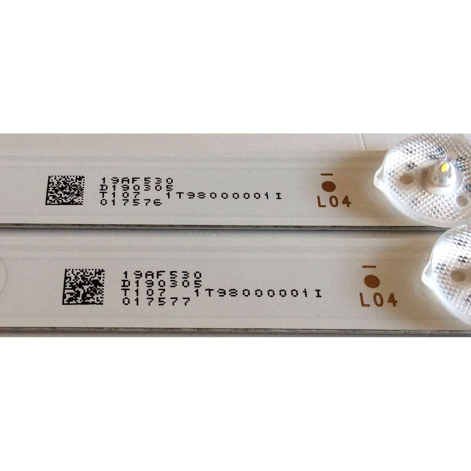 KIT DE LED´S PARA TV (2 PIEZAS) / TOSHIBA JL.D32051330-329AS-M / JL.D32051330-329AS-M A0 / 03E348124HN / 94V-0FZD-03E348124HN / 19AF530 / D190305 / T107 / 017576 / 017577 / 1T98000001I / PANEL U320DH05 / MODELO 32LF221U19 - Imagen 3