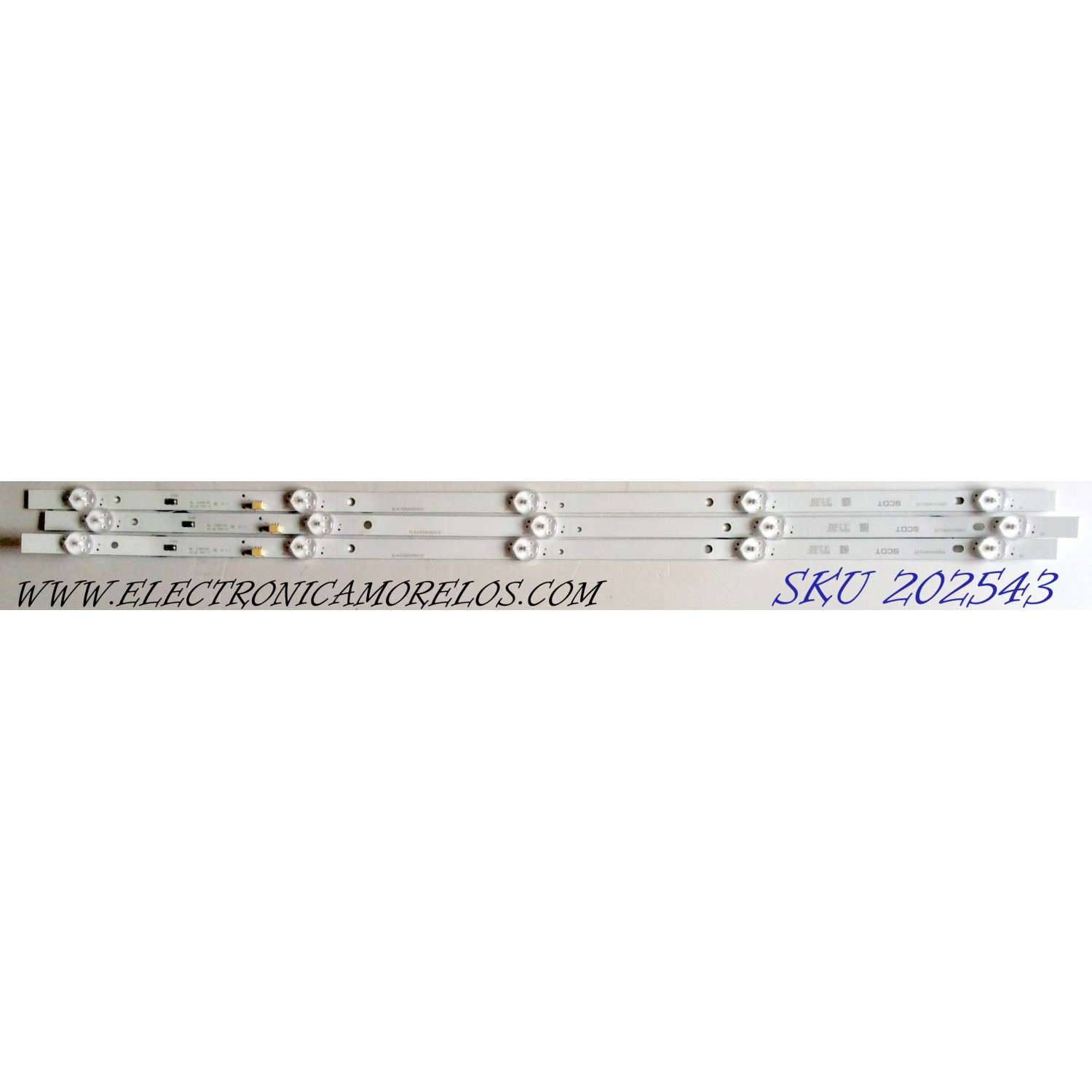 KIT DE LED'S PARA TV SAMSUNG (3 PIEZAS) / NUMERO DE PARTE IC-A-VZAA32DA12 / 09810100K115 / E466169 / PANEL HV320FHB-N10 / MODELO UN32N5300 / UN32N5300AFXZA RC03