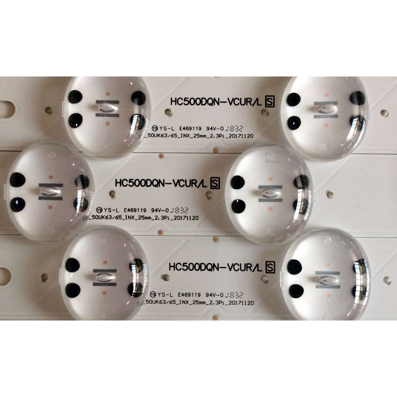 KIT DE LED´S PARA TV (3 PIEZAS) / LG EAV63992801 / HC500DQN-VCUR/L / EAV6 3992 801 / SSC_50UK63/65 / SSC_50UK63/65_INX_25mm_2.3p1_20171120 / PANEL NC500DQE / MODELO 50UK6500AUA / 50UK6500AUA.BUSJLOR - Imagen 3