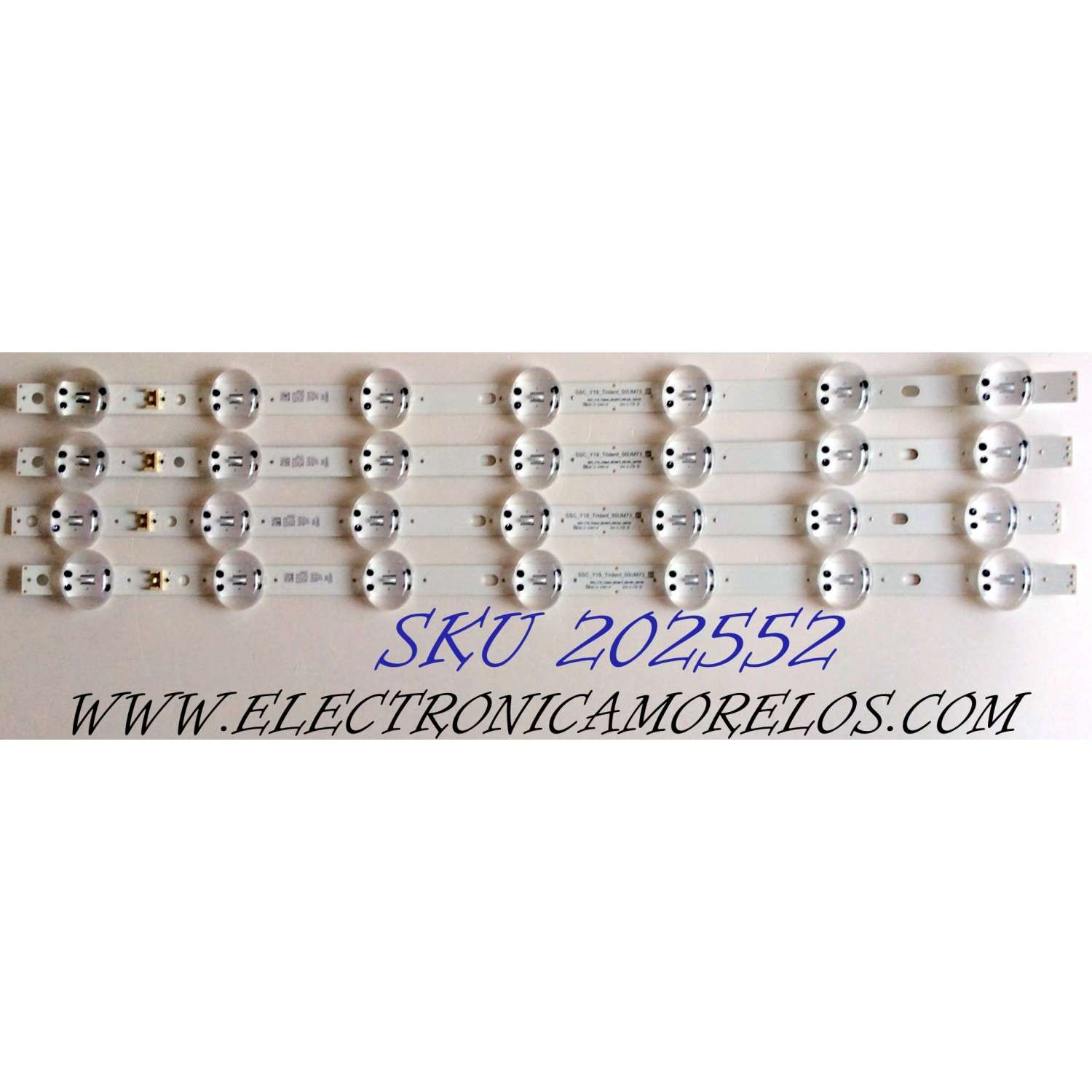KIT DE LED´S PARA TV LG (4 PIEZAS) / NUMERO DE PARTE EAV64592201 / SSC_Y19_Trident_50UM73_S / SSC_Y19_Trident_50UM73 / SSC_Y19_Trident_50UM73_REV00_180705 / PANEL'S NC500DQG-VXHX3 / NC500DQG-VXHX7 / NC500DQG-VXHX5 / HC500DQN-VCXL1 / MODELOS 50UN7300