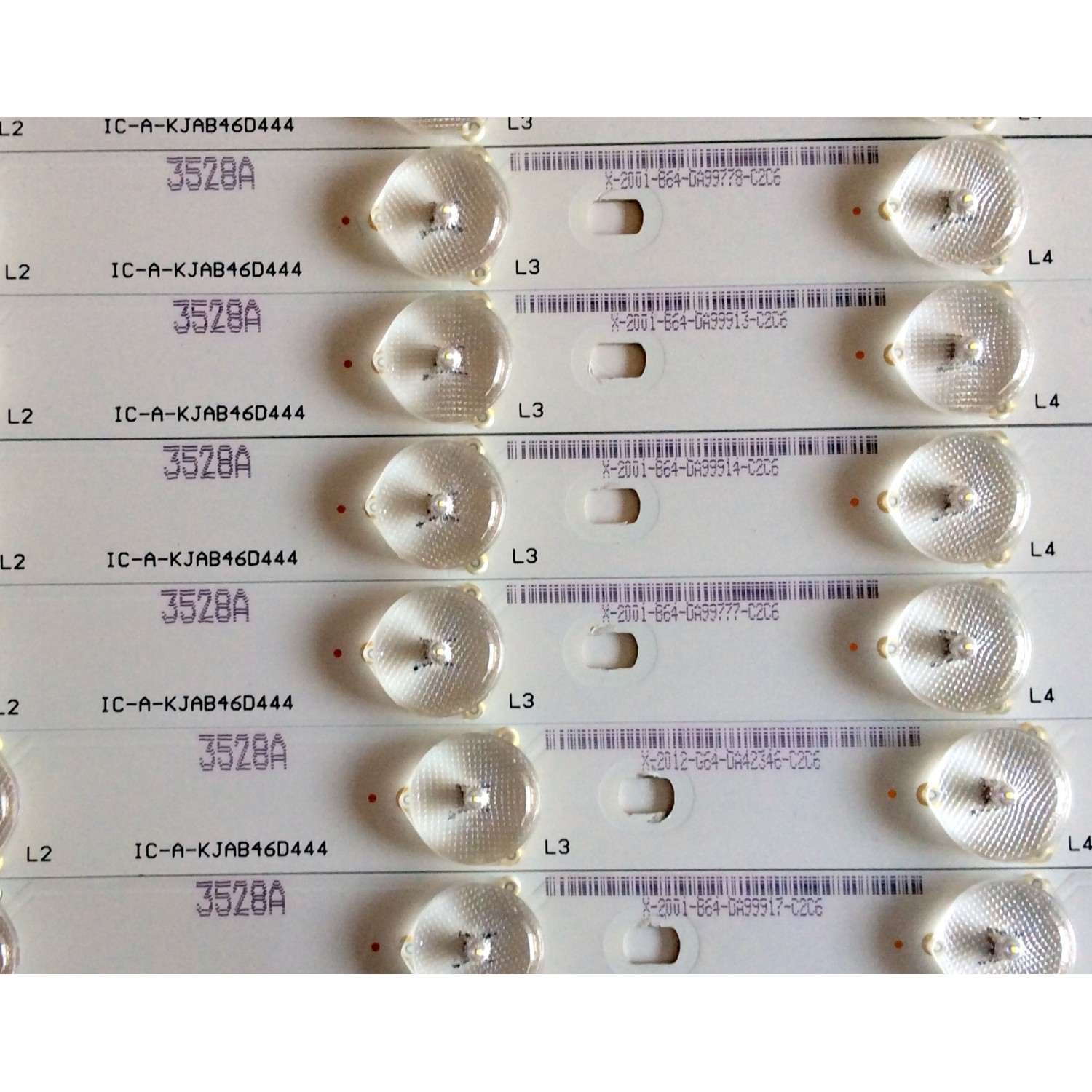 KIT DE LED'S PARA TV RCA (10 PIEZAS) / NUMERO DE PARTE IC-A-KJAB46D444 / 3528A / C2C6(X) / 3.3-3.5V / PANEL'S LSC460HN03-12V / HV460WU2-200-12V / LK460D3HB34 / ZT460D3JS462-12V / MODELO LED46C45RQ 4421-LE46C45-I2 - Imagen 4