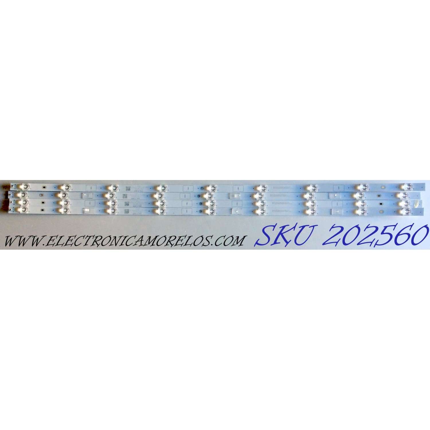 KIT DE LED´S PARA TV (4 PIEZAS) ELEMENT/RCA/LB-C500U18-E5S-P-G71-XRD1/50G5S /Y158-M02-KA-2 / 208487-21 / B190109A1FB / CRH-ZG50E6000P3030090478DREV1.3 / CRH-ZG50E6000P3030090478D / PANEL C500U18-E61-P / MODELO E4SC5018RKU X8Q0H / RTRU5027-US / E2SW5018