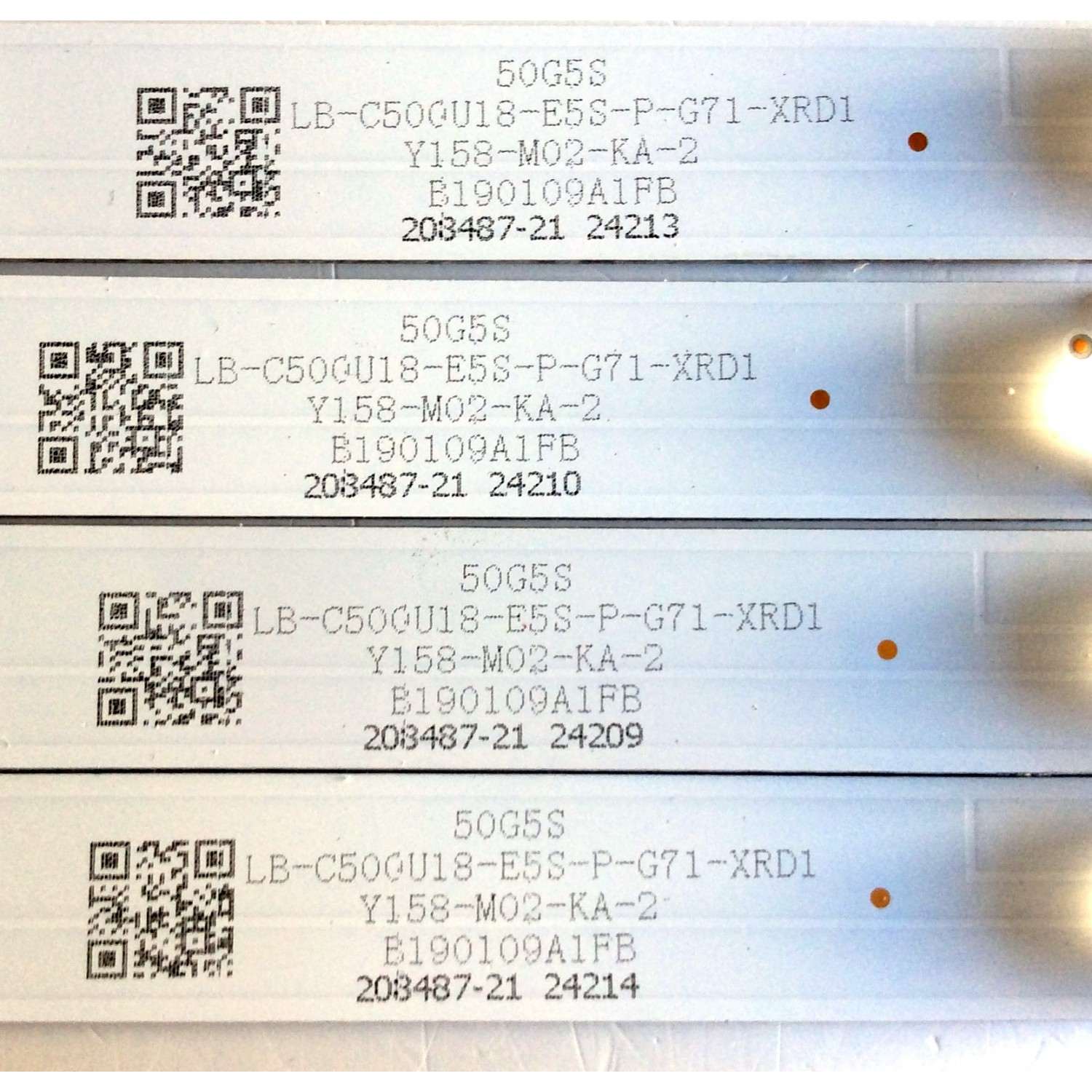 KIT DE LED´S PARA TV (4 PIEZAS) ELEMENT/RCA/LB-C500U18-E5S-P-G71-XRD1/50G5S /Y158-M02-KA-2 / 208487-21 / B190109A1FB / CRH-ZG50E6000P3030090478DREV1.3 / CRH-ZG50E6000P3030090478D / PANEL C500U18-E61-P / MODELO E4SC5018RKU X8Q0H / RTRU5027-US / E2SW5018 - Imagen 4