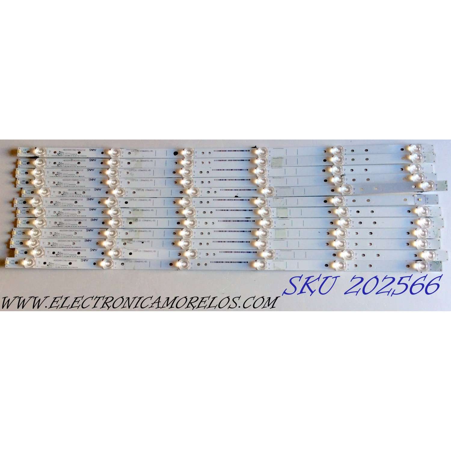 KIT DE LED´S PARA TV (12 PIEZAS) / SHARP 1187120 / PC64937B / HE65SNMF / 130ma041L-B1 / E320262 / Hisense_65_HD650S1U51-L1 / 3030C-D6T-2D1-6S1P / Hisense_65_HD650S1U51-L1_12X6_3030C-D6T-2D1-6S1P REV.V6 / PANEL HD650S1U51-L1\S2\GM\ROH / MODELO LC-65Q620U