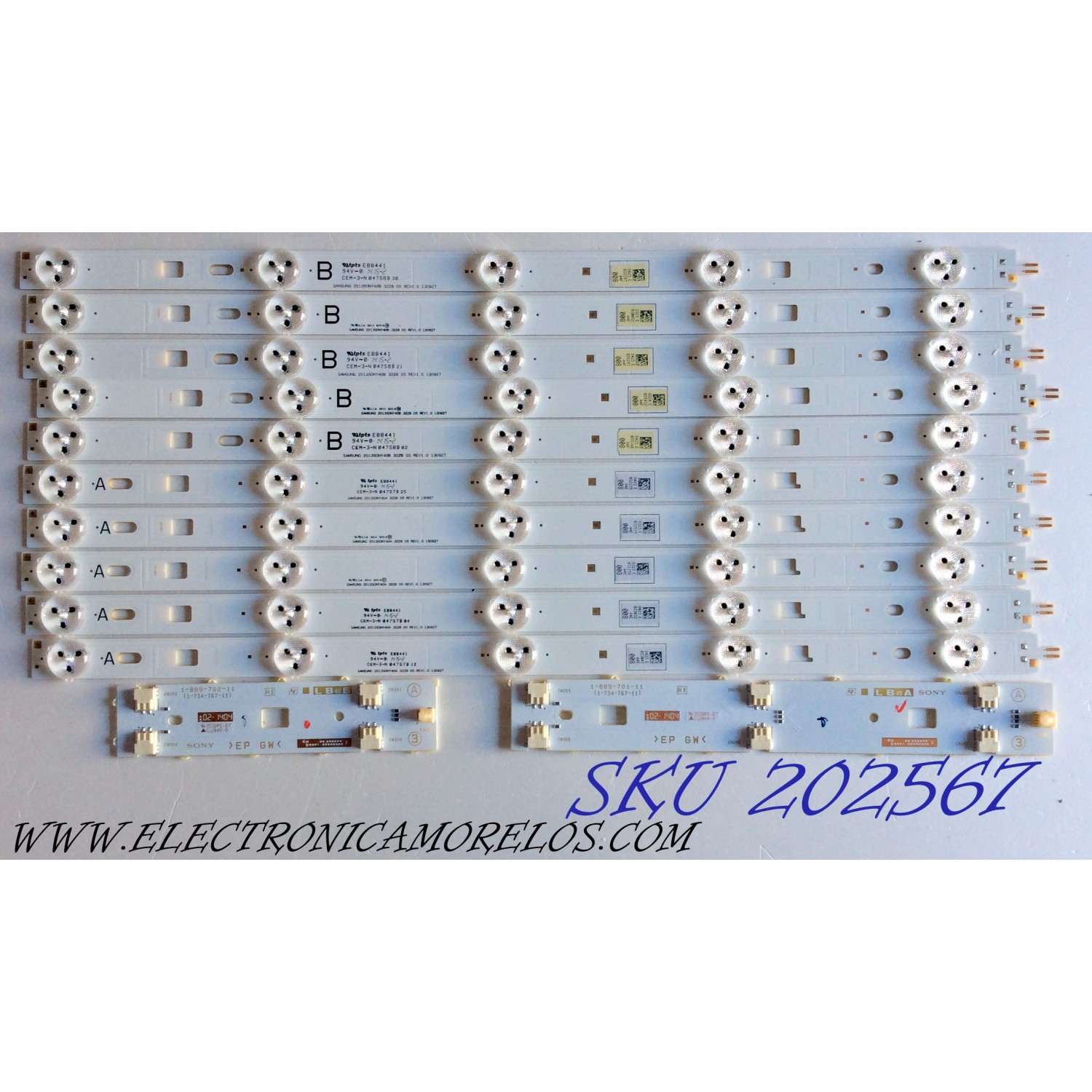 KIT DE LED´S PARA TV (10 PIEZAS) / SONY 1-889-701-11 (1-734-767-11) / 1-889-702-11 (1-734-767-11) / 047S8B 02 / 047S7B 25 / E88441 / SAMSUNG 2013SONY40A 3228 05 REV1.0 130927 / SAMSUNG 2013SONY40B / 130927 / PANEL NS4S400DND01 / MODELO KDL-40W600B