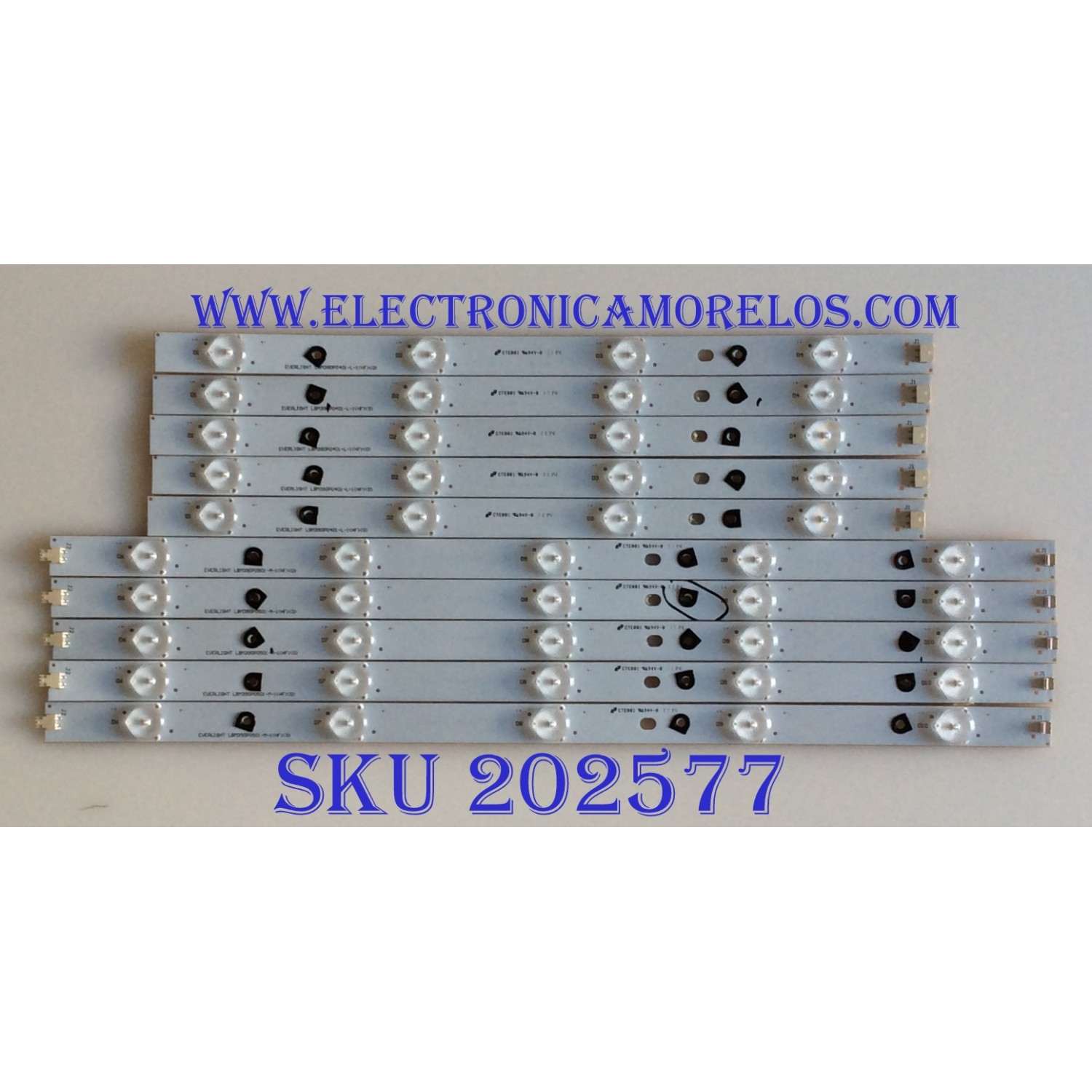 KIT DE LED'S PARA TV SHARP / (10 PIEZAS) / LBM390P0401 / LBM390P0501 / ADQA 4 14 0403 70 N8 D AU0 / PANEL TPT390J1-HVN01 / MODELO LC-39LE351U