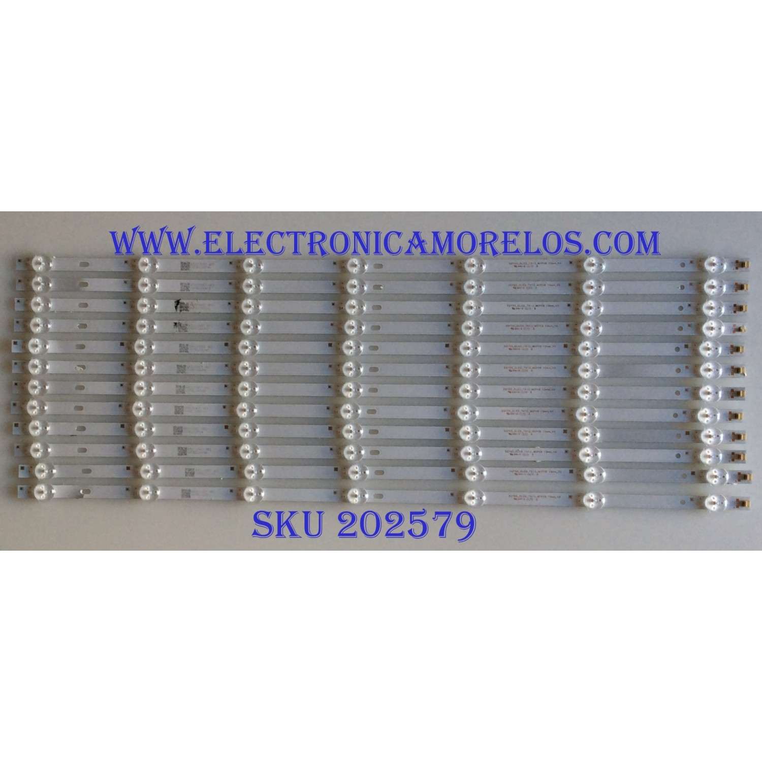 KIT DE LED'S  PARA TV ATYME (12 PIEZAS) / SQY55_DLED_7X12_MCPCB / AE0110457 / PANEL HV550QUB-N4D / HV550QUB-N5A / MODELO 550AM7UD / RTU5540-B