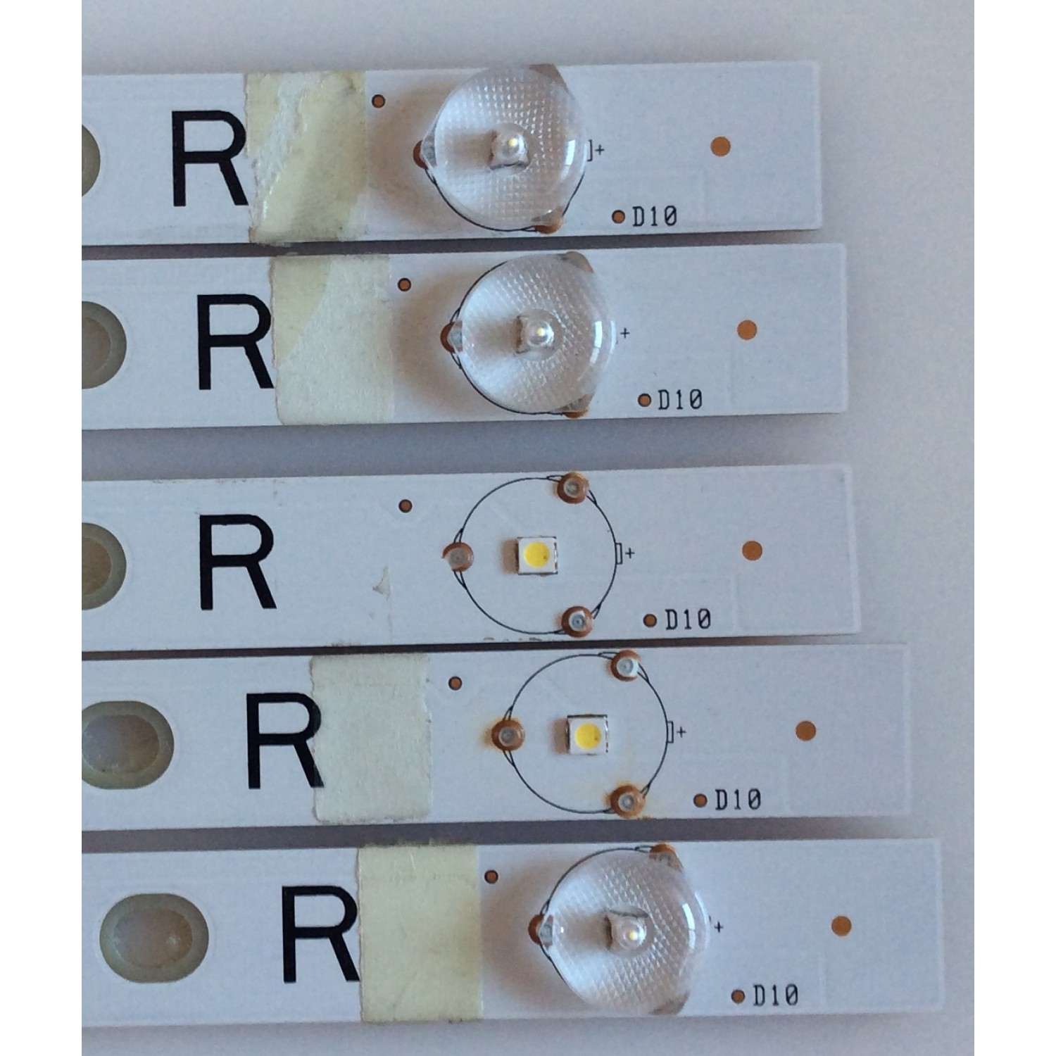 KIT DE LED´S PARA TV VIZIO (5 PIEZAS) / I-4300WS80101 V3 / TEST001E330254 / MODELO D43-D2 LWZ2ULDS - Imagen 2