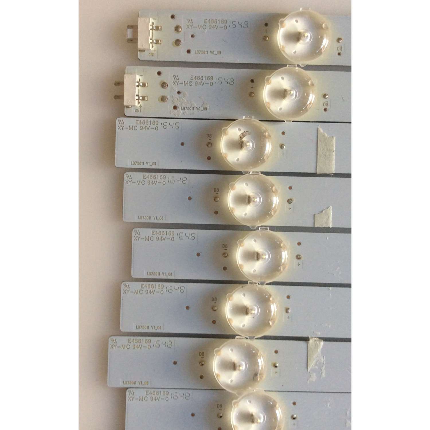 KIT DE LED'S PARA TV VIZIO (9 PIEZAS) / LB75011 / LB75011 V1_06 / PANEL V750DK1-QS3 / 10262000231 / MODELOS E75-E3 LFTIGRAT / E75-E3 LFTIGRLT / NOTA IMPORTANTE:KIT CUENTA ORIGINALMENTE DE 14 PIEZAS ((INCOMPLETO SOLO 9 PIEZAS)) - Imagen 5