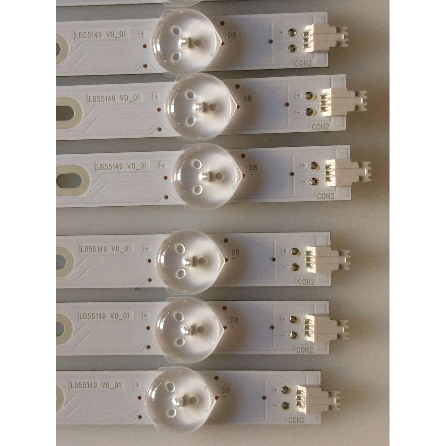 KIT DE LED´S PARA TV VIZIO (16 PIEZAS)(AZULES) /  YFPBC-1E355813 / LB55149  V0_01 / LB55149  V1_01 / 09810108DH07 / 09810108DH03 / PANEL T550QVN05.D / MODELO M557-G0 - Imagen 3