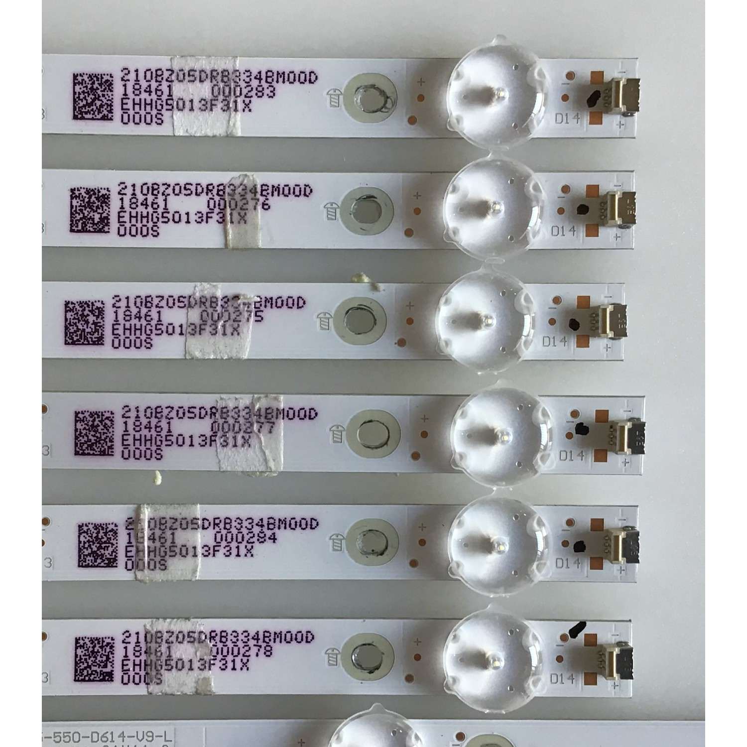 KIT DE LED'S PARA TV VIZIO (12 PIEZAS) / GJ-2K18-E55-550-D614-V9 / GJ-2K18-E55-550-D614-V9-R / GJ-2K18-E55-550-D614-V9-L / PANEL TPT550U1-QVN05.U / MODELO E55-F1 LTMWWUMU - Imagen 4