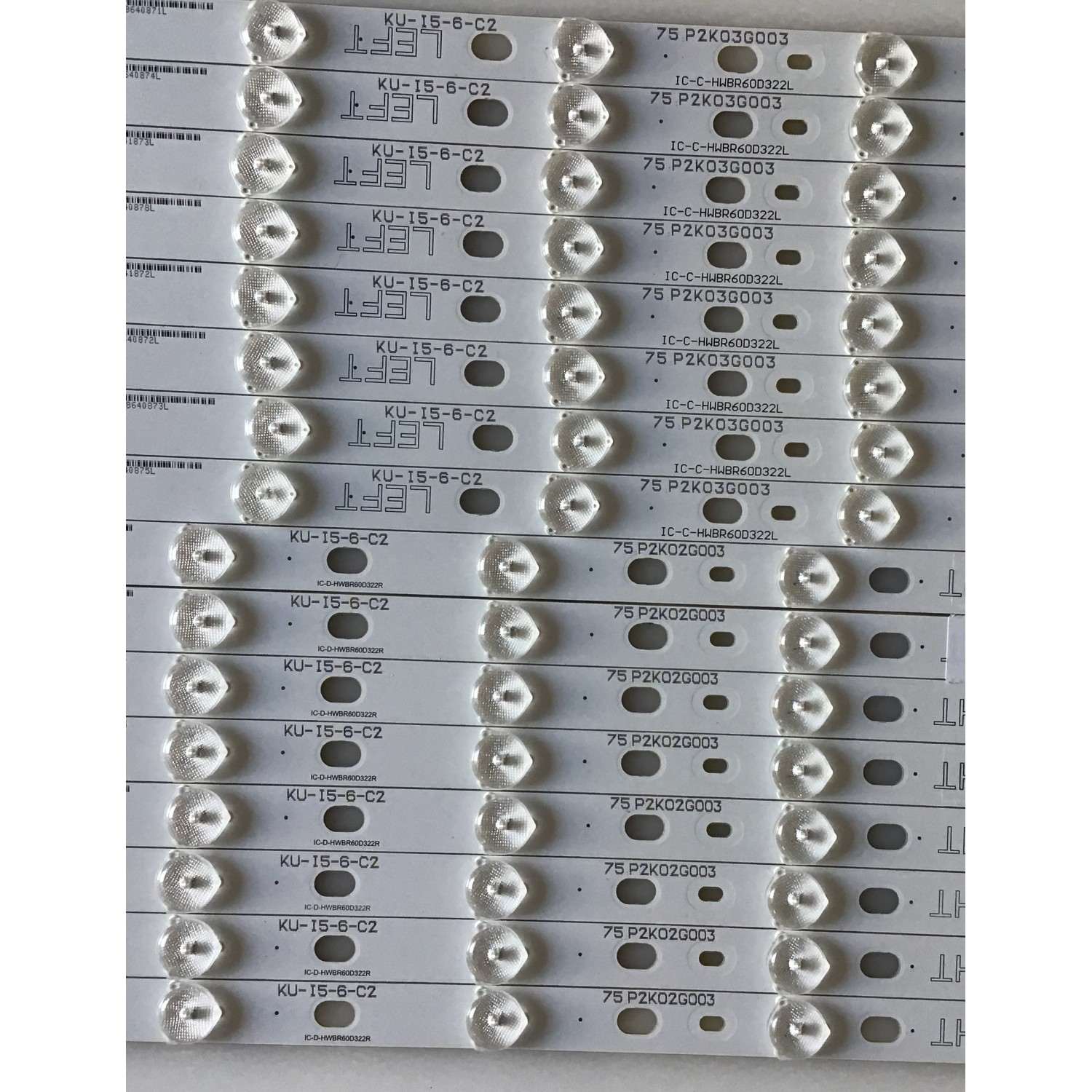 KIT DE LED'S PARA TV PANASONIC (16 PIEZAS) / IC-C-HWBR60D322L/R / PANEL'S PAV6032-03 / LC600DUK(SG)(E1) / MODELOS TC-60AS640U / TC-60AS650B / TC-60AS530U - Imagen 3