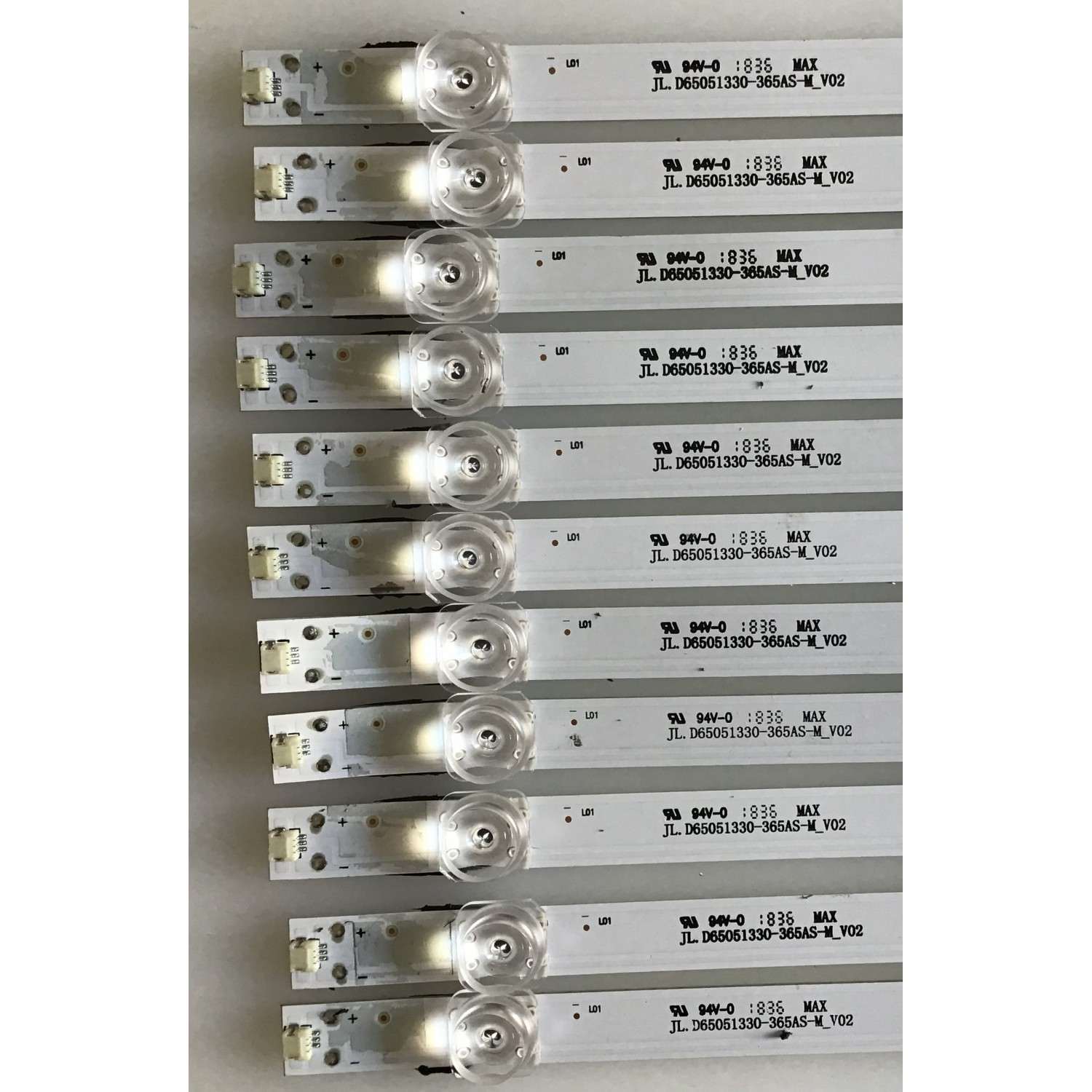 KIT DE LED'S PARA TV JVC (16 PIEZAS) / 30365009215 / LED65D9-03(C) / 1010191759/58-12 / PANEL LSC650FF05-W / MODELO - Imagen 3