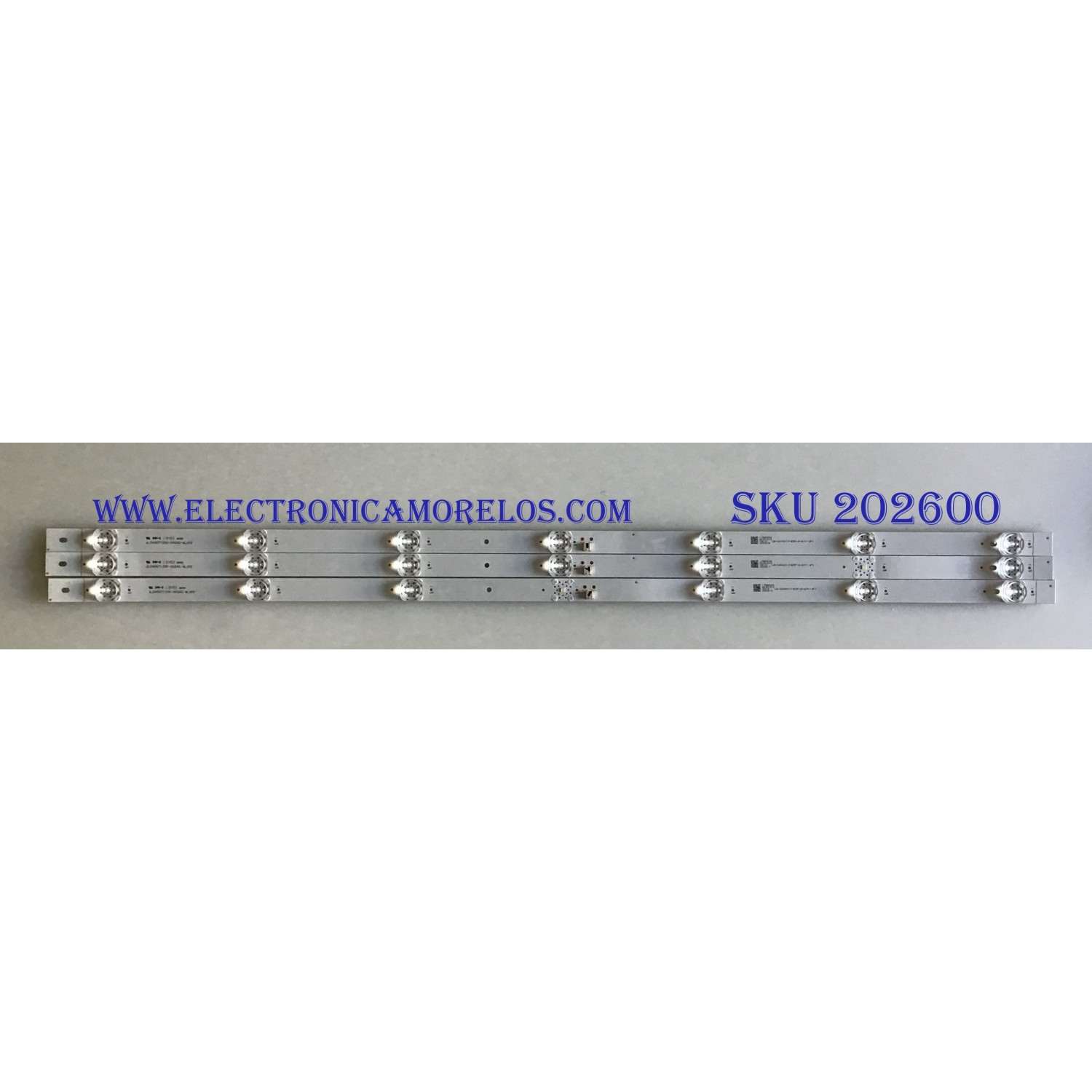 KIT DE LED´S PARA TV ELEMENT (3 PIEZAS) / LB-C400U17-E5F-S-G71-JF1 / JL.D40071330-002AS-M_V02 / 17BD530 / PANEL C400U18-E5F-S / MODELO E4SC4018RKU
