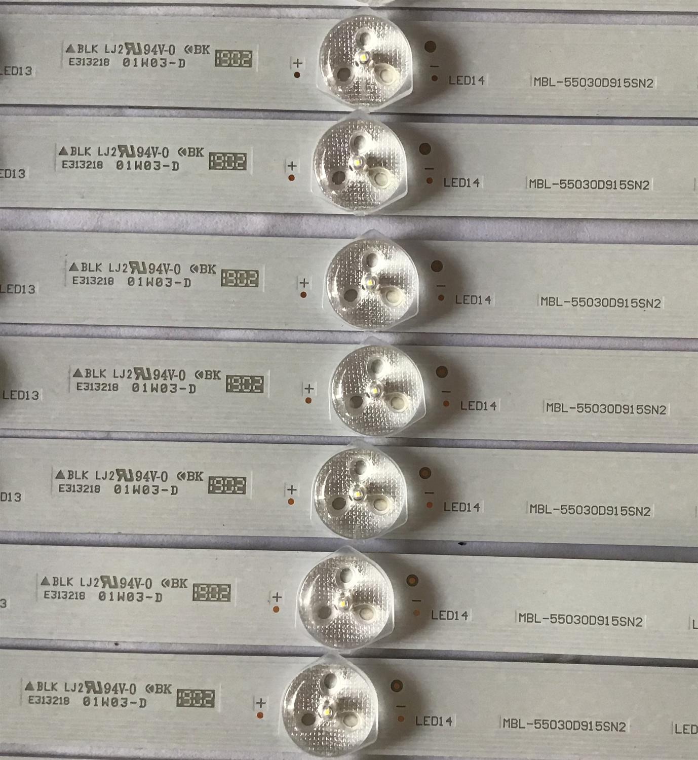 KIT DE LED´S PARA TV SONY (9 PIEZAS) / MBL-55030D915SN2 / ABH53T4 / E313218 1-984-209-11 / PANEL YD9F055DN01 / MODELO XBR-55X950G / 1.08M - Imagen 4