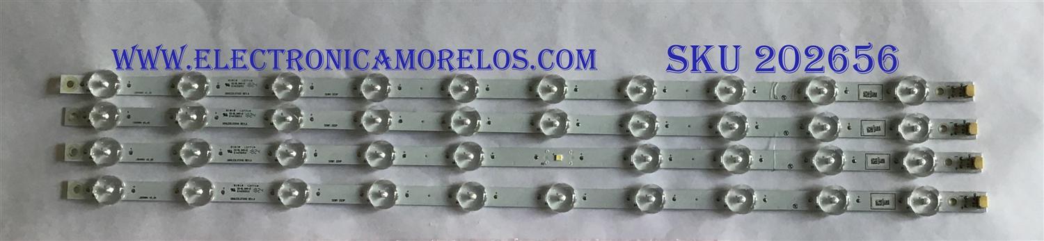 KIT DE LED'S PARA TV PHILIPS (4 PIEZA) / UDULEDLXT010 / LB50084 V0_00 / PANEL UBAU0XH / MODELO 50PFL5703/F7