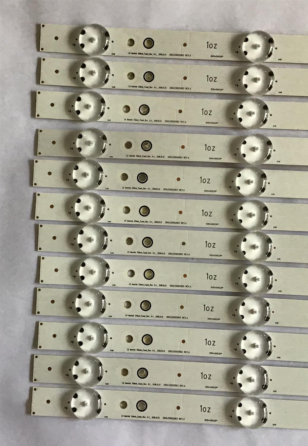 KIT DE LED'S PARA TV (12 PIEZAS) / UDULED0GS063 / 55W3S2P / PANEL U6DR0XH / MODELO 55PFL6921/F7 DS1 - Imagen 3