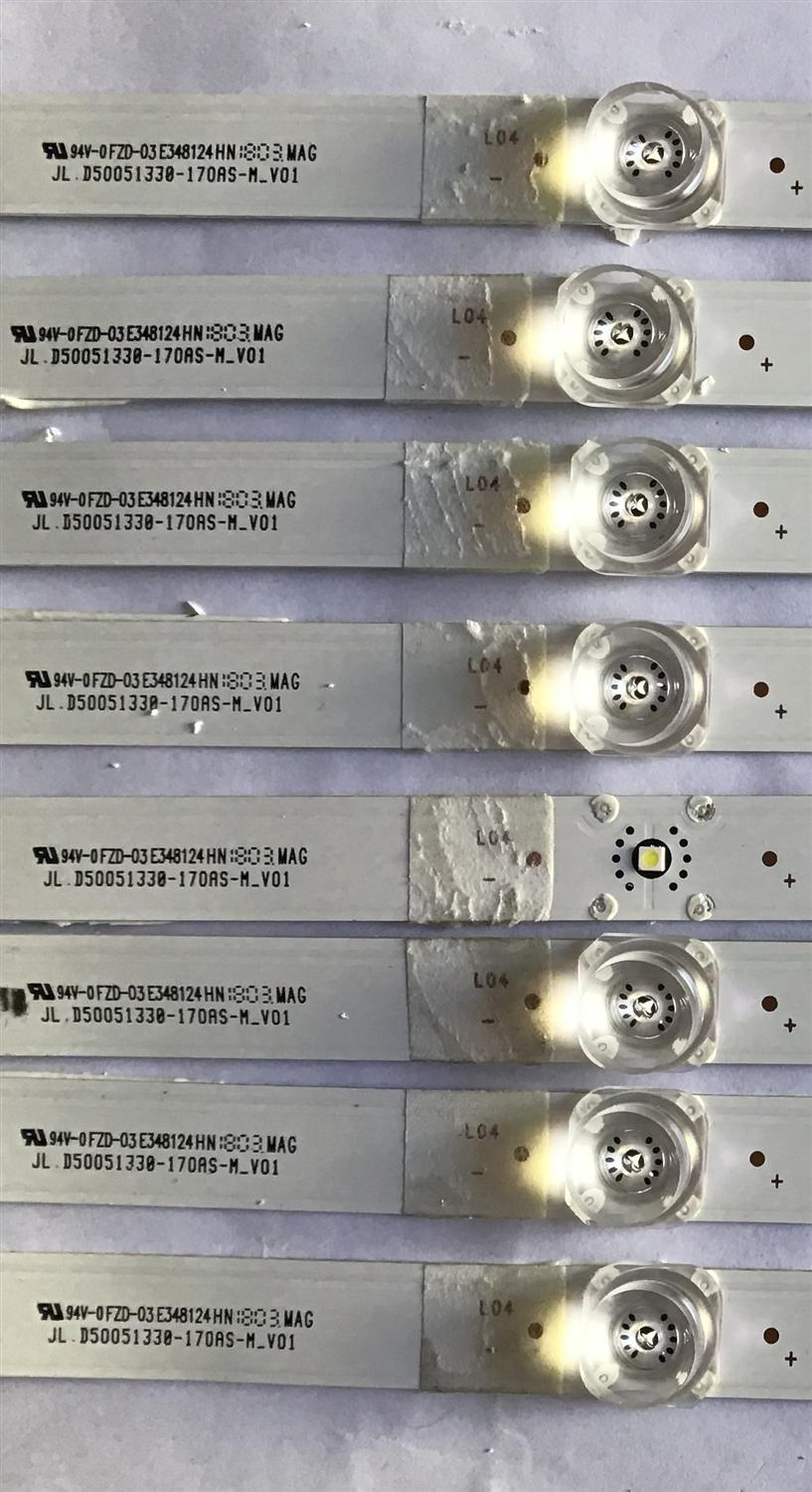 KIT DE LED´S PARA TV POLAROID (8 PIEZAS) / JL.D50051330 / JL.D50051330-170AS-M_V01 / FZD-03 E348124HN / 18AF430 / 203-011-0052H / PANEL V500DJ6-QE1 / MODELO 50T7U - Imagen 2