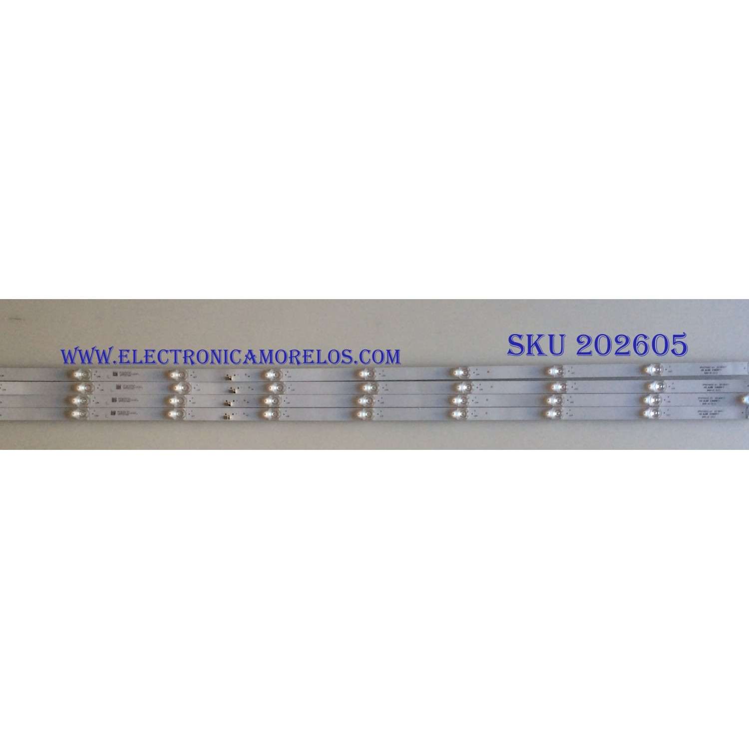 KIT DE LED´S PARA TV ELEMENT (4 PIEZAS) / 20180411 / 3P50TA002-A1 / 4650TA003 / 4650TA004 / 3P50TA002-A0 / 112600141-YC00 / 112600140-YC00 / PANEL V500HJ4-Q01  REV.C2 / MODELOS E2SW5018 J8CBM6B3 / E4STA5017 F8C6M