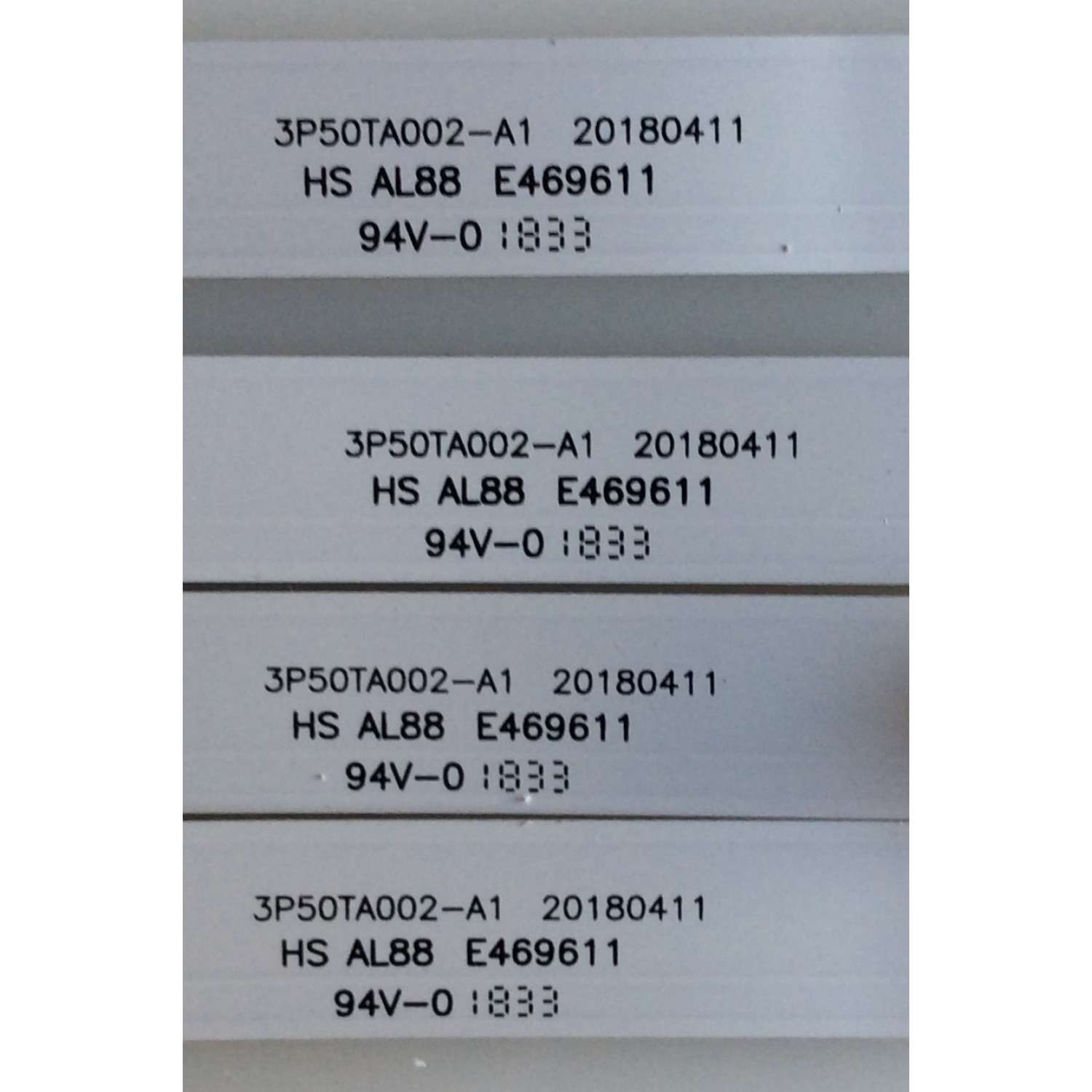 KIT DE LED´S PARA TV ELEMENT (4 PIEZAS) / 20180411 / 3P50TA002-A1 / 4650TA003 / 4650TA004 / 3P50TA002-A0 / 112600141-YC00 / 112600140-YC00 / PANEL V500HJ4-Q01  REV.C2 / MODELOS E2SW5018 J8CBM6B3 / E4STA5017 F8C6M - Imagen 2