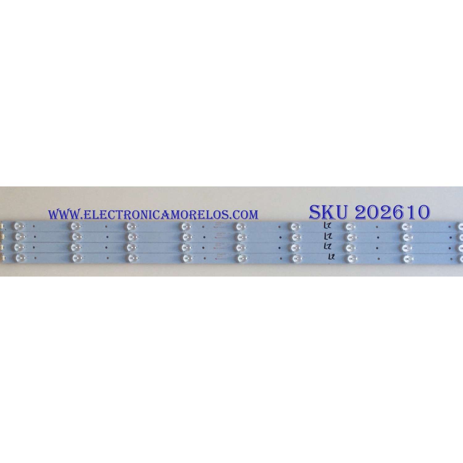 KIT DE LED´S PARA TV POLAROID (4 PIEZAS) / DLED395M1-09-A1 / PANEL V400HJ6-PE1 REV.C2 / MODELO 40GSR3000FM