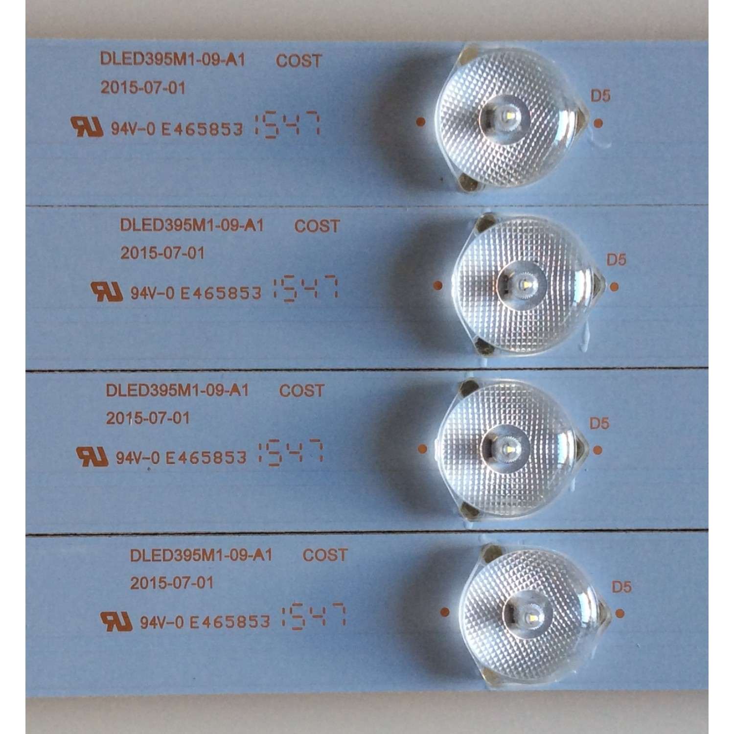 KIT DE LED´S PARA TV POLAROID (4 PIEZAS) / DLED395M1-09-A1 / PANEL V400HJ6-PE1 REV.C2 / MODELO 40GSR3000FM - Imagen 3