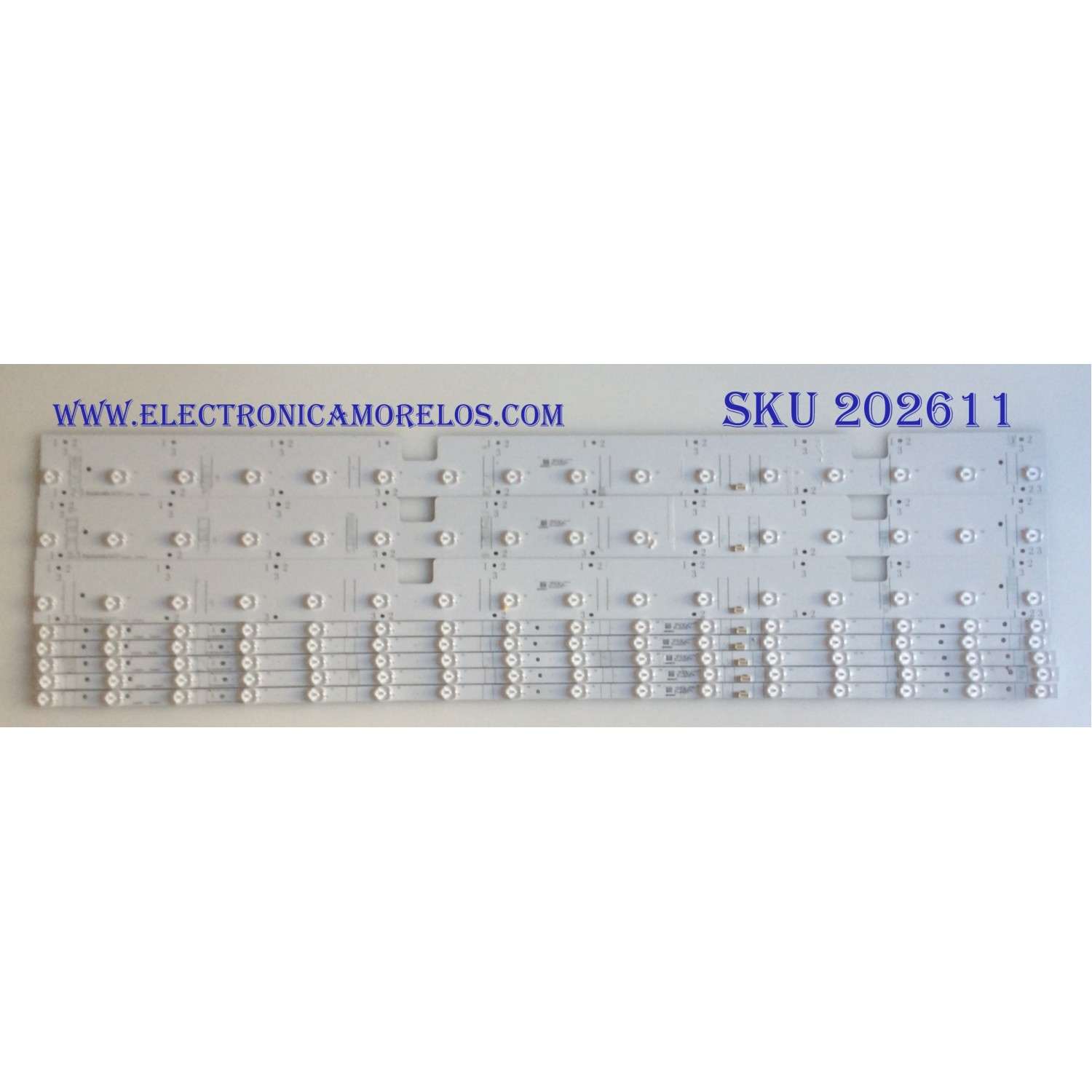 KIT DE LED'S PARA TV HISENSE ((8 PIEZAS)) / CRH-BX50AB13030T081692N-A-REV / CRH-BX50AB13030T081692N-B-REV / CRH-BX50AB23030T081692N-A-REV / CRH-BX50AB23030T081692N-B-REV / SVH500AB2-A / SVH500AB2-B / 19031 / 20984600 / PANEL HD500V3U51-TAL3 / MODELO 50H8F