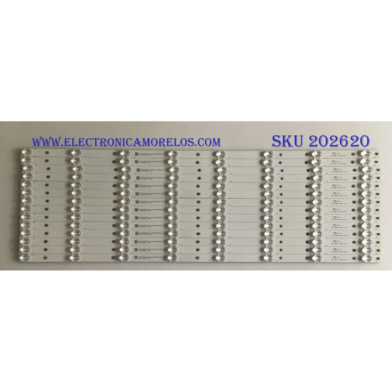 KIT DE LED´S PARA TV RCA (14 PIEZAS) MS-L2293 V1 / A4  M192 J 2H / 65MR300C81K01 / PANEL LK750RP1A00 / MODELO RTU7575