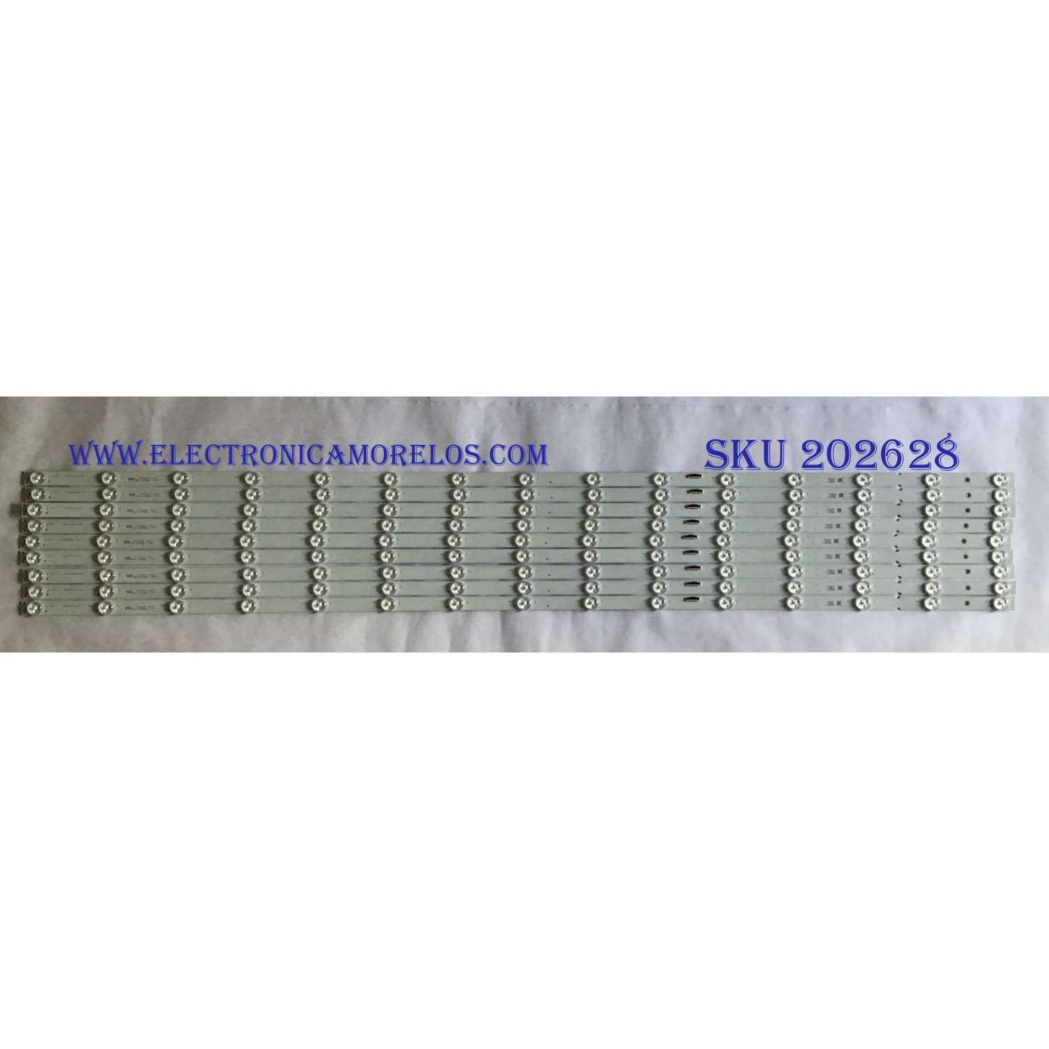 KIT DE LED´S PARA TV SONY (9 PIEZAS) / MBL-55030D915SN2 / ABH53T4 / E313218 1-984-209-11 / PANEL YD9F055DN01 / MODELO XBR-55X950G / 1.08M
