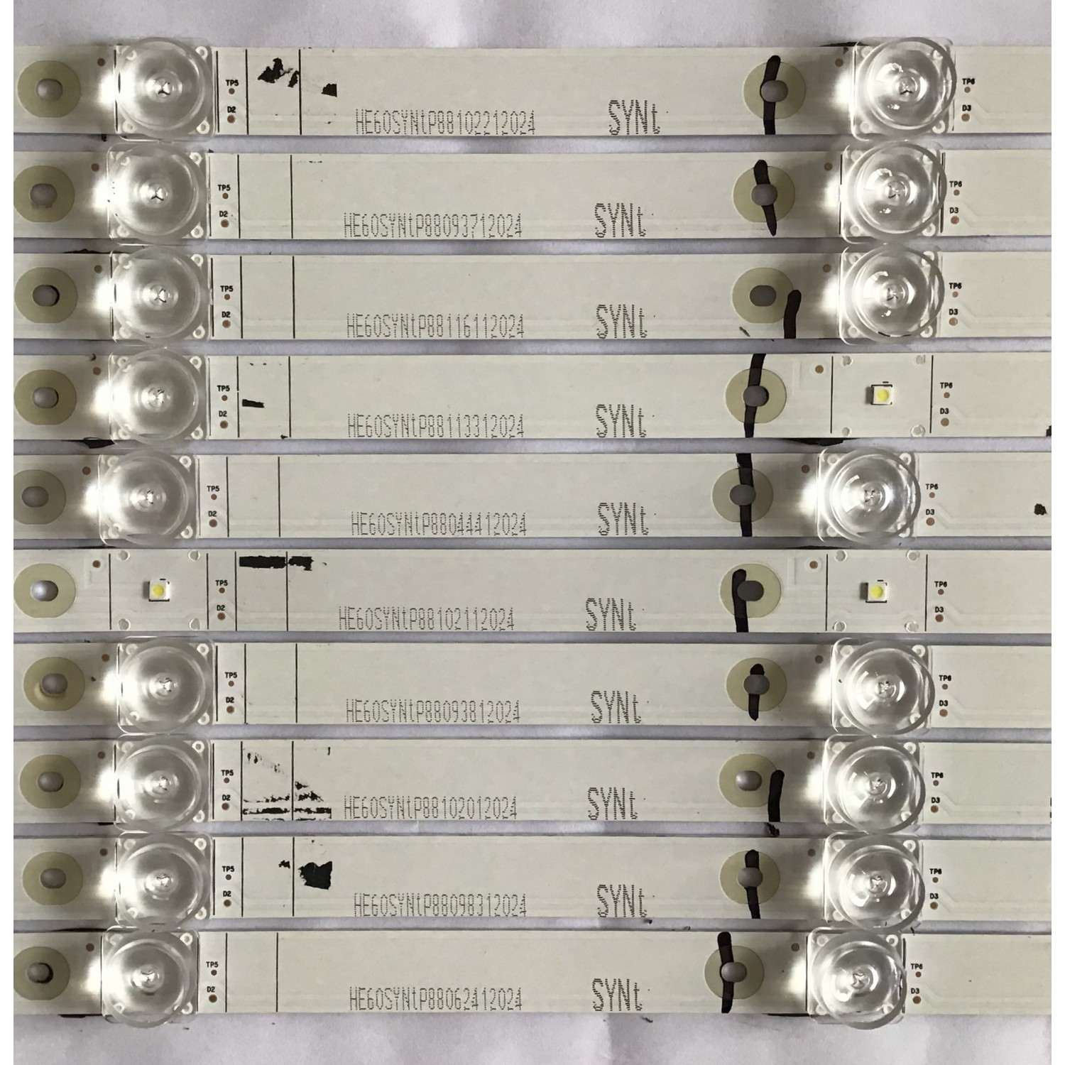 KIT DE LED´S PARA TV HISENSE(10 PIEZAS)/1182314/HISENSE_60_HD600N3U22_11X5_3030C_D6T-2D1_W15_55S1P/HE60SYNTP88102012024/PANEL HD600N3U22-L2/MODELO 60R6E/60DU6070/NOTA IMPORTANTE:KIT CUENTA ORIGINALMENTE DE 11 PIEZAS ((INCOMPLETO SOLO 10 PIEZAS)) - Imagen 2
